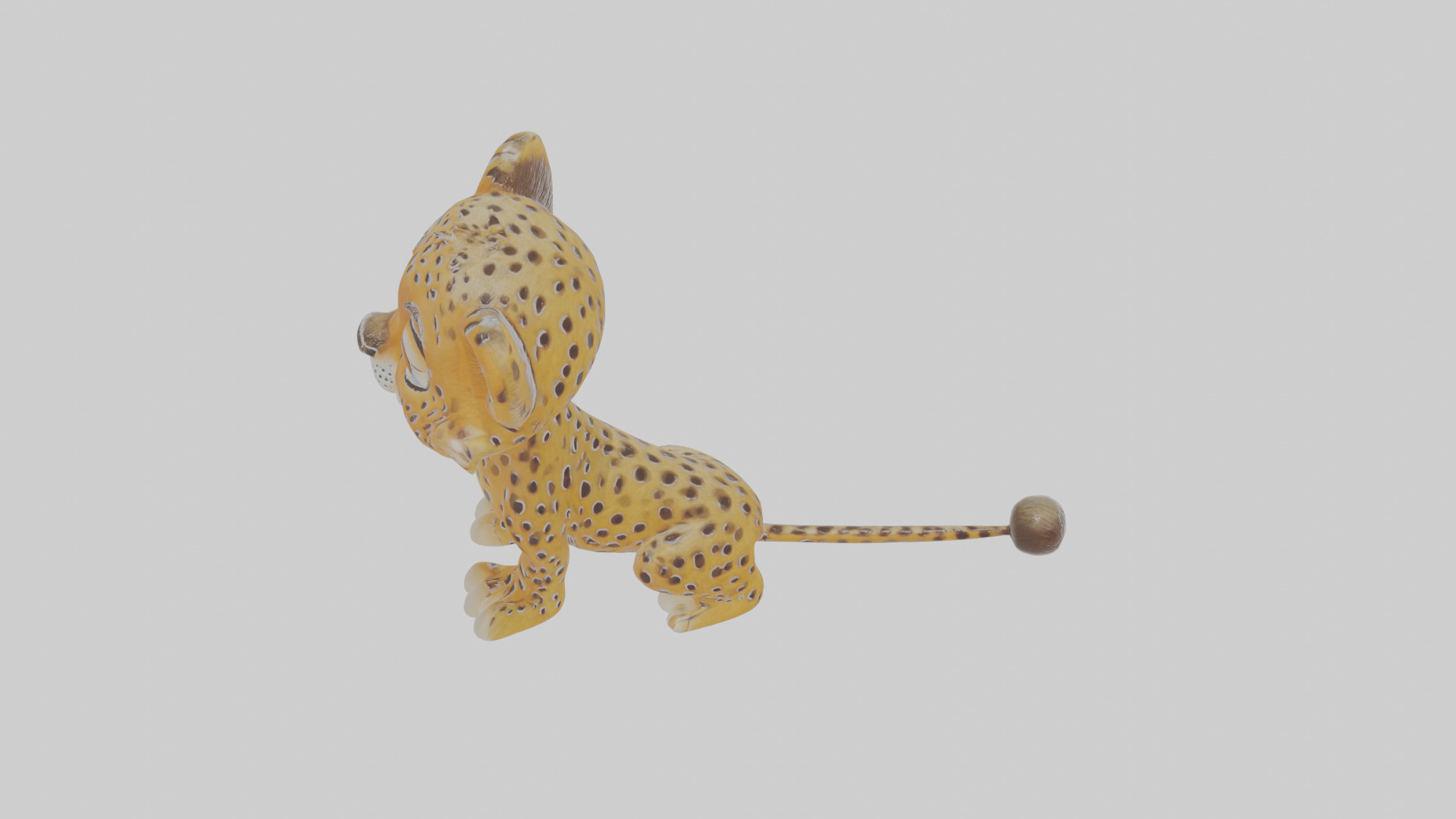 Cartoon Cheetah Low-poly 3D model_27
