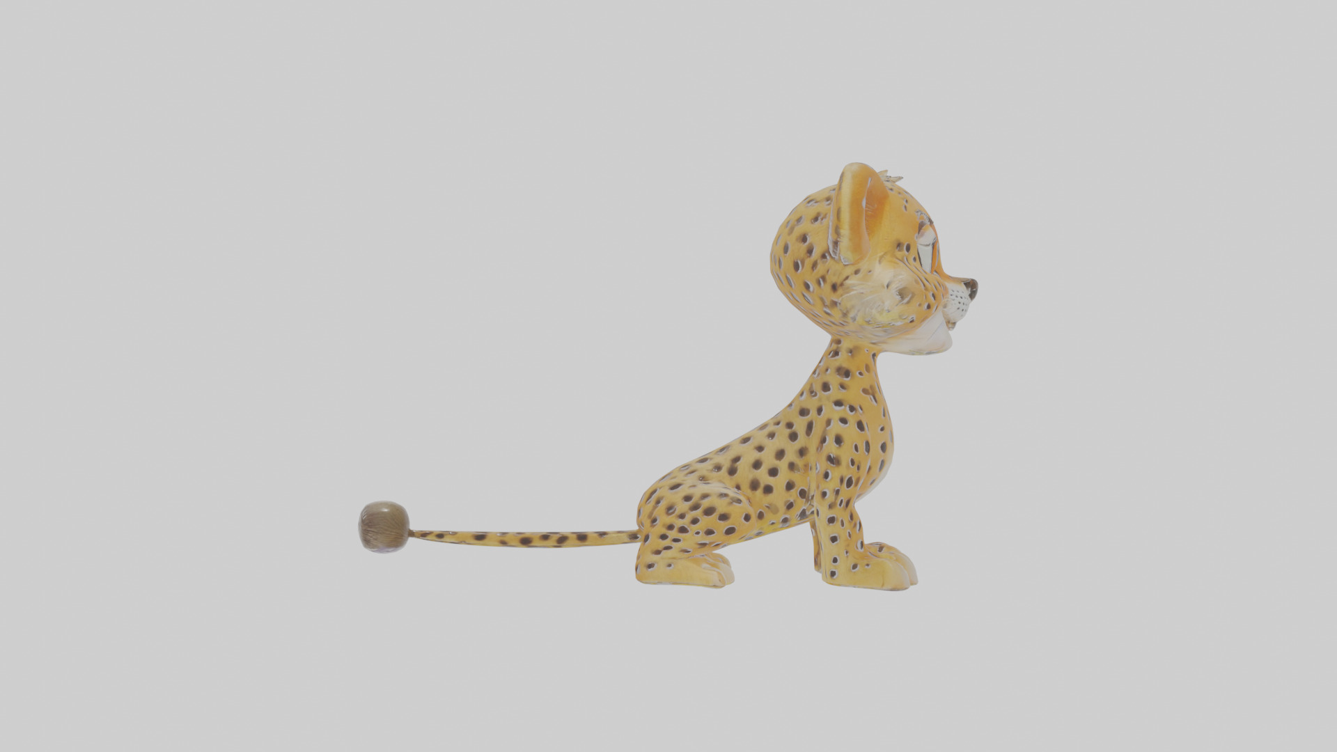 Cartoon Cheetah Low-poly 3D model_22