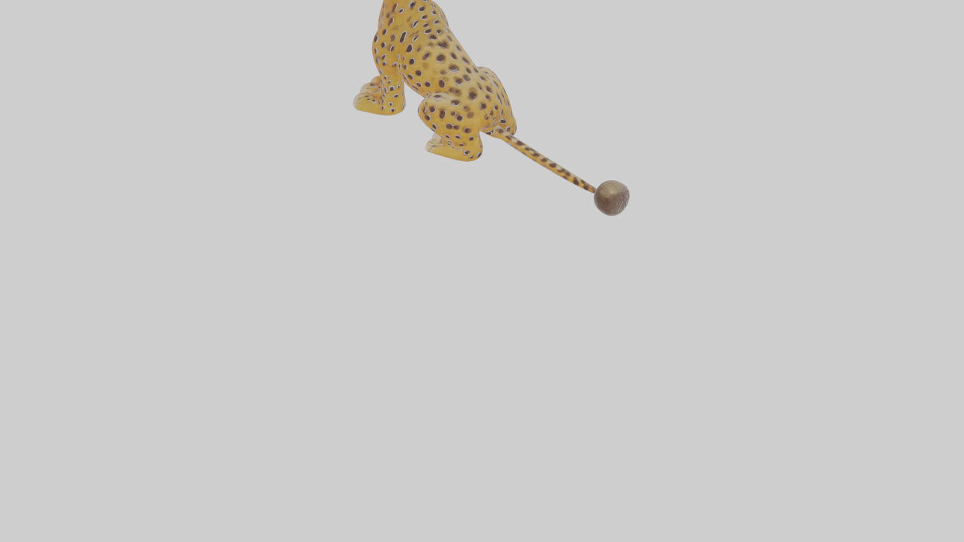 Cartoon Cheetah Low-poly 3D model_6