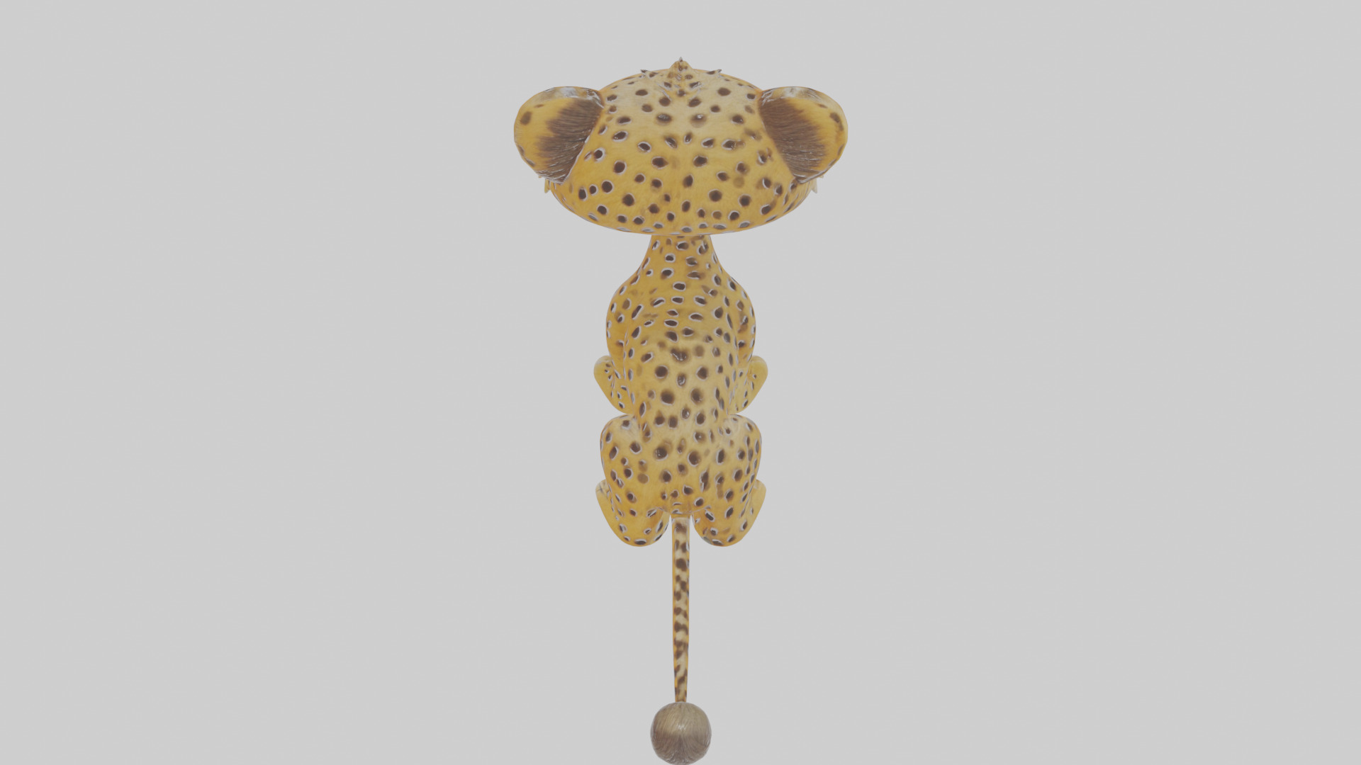 Cartoon Cheetah Low-poly 3D model_25
