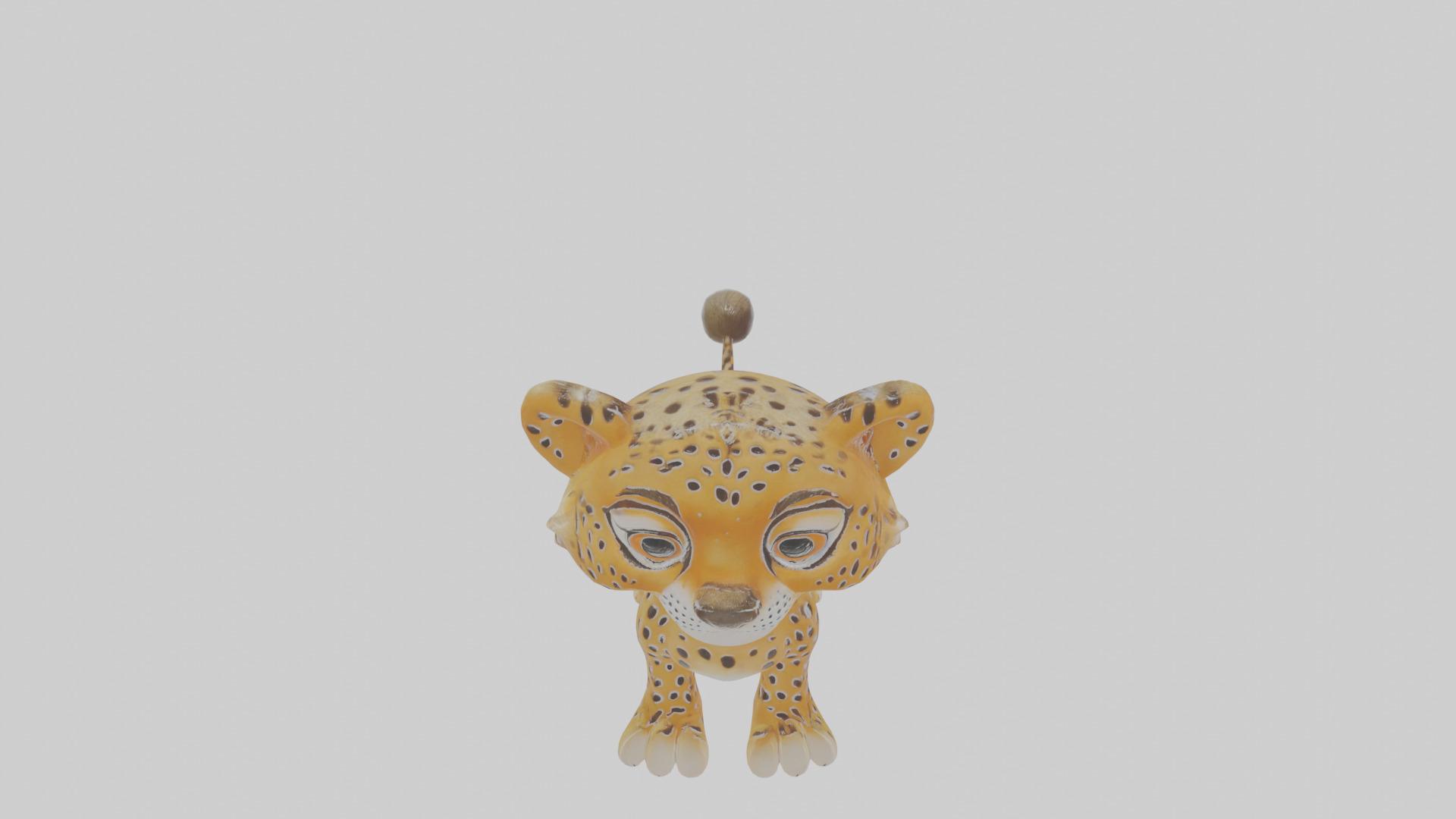 Cartoon Cheetah Low-poly 3D model_26