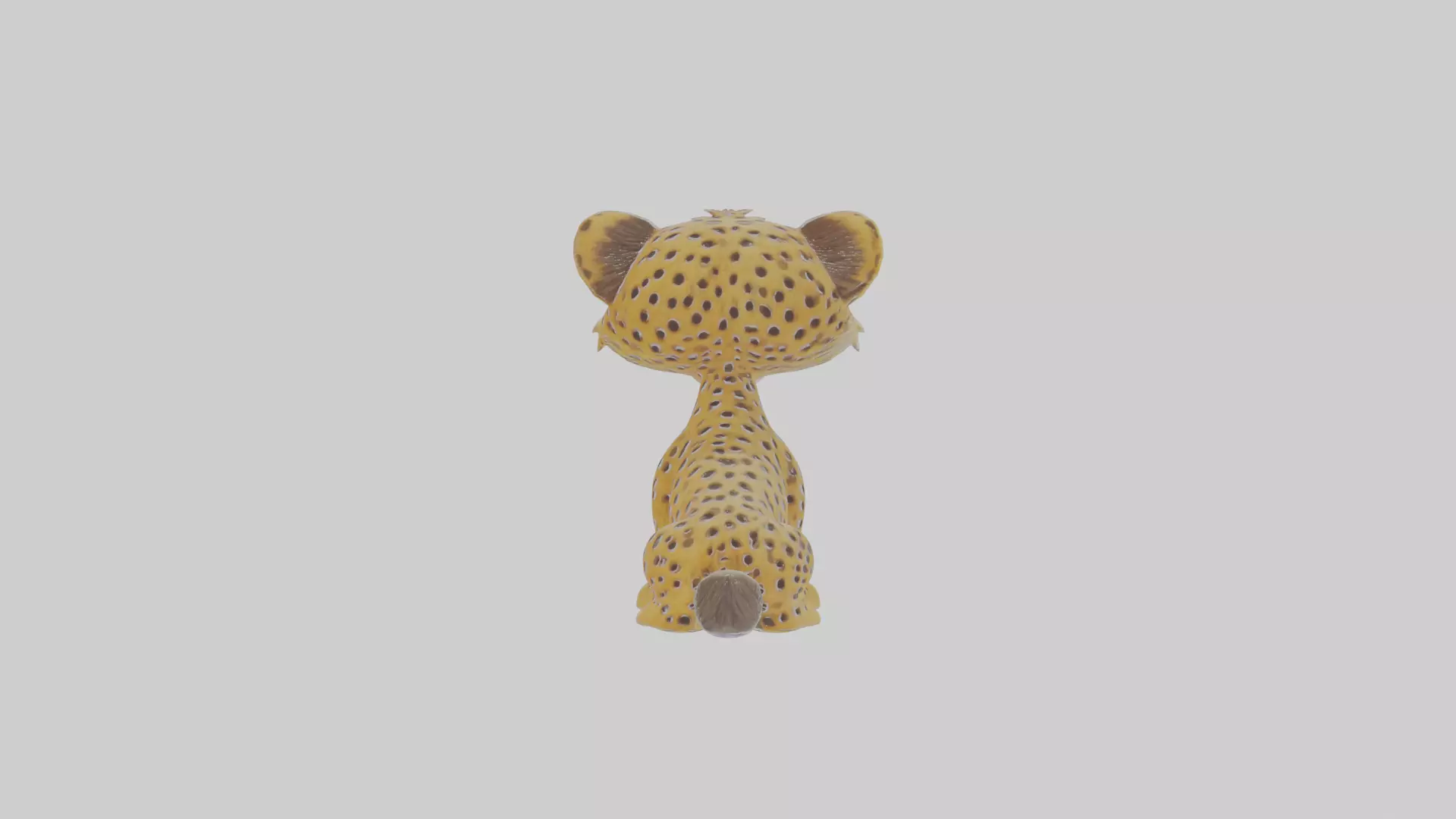 Cartoon Cheetah Low-poly 3D model_0