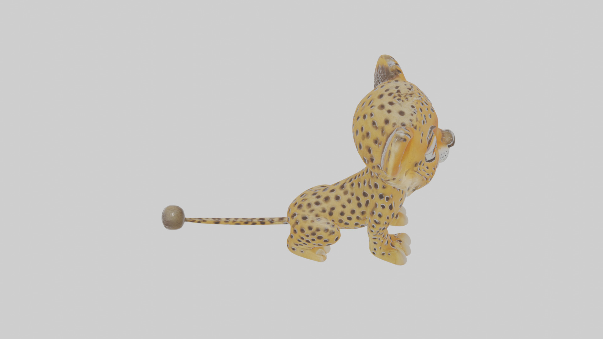 Cartoon Cheetah Low-poly 3D model_28