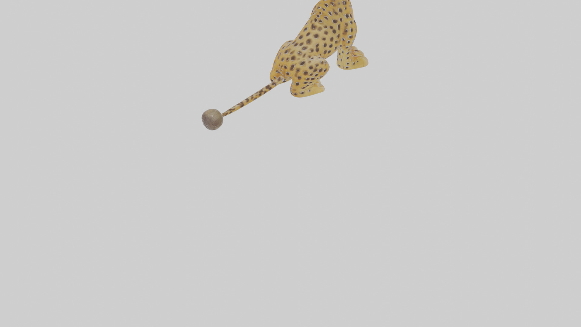 Cartoon Cheetah Low-poly 3D model_7