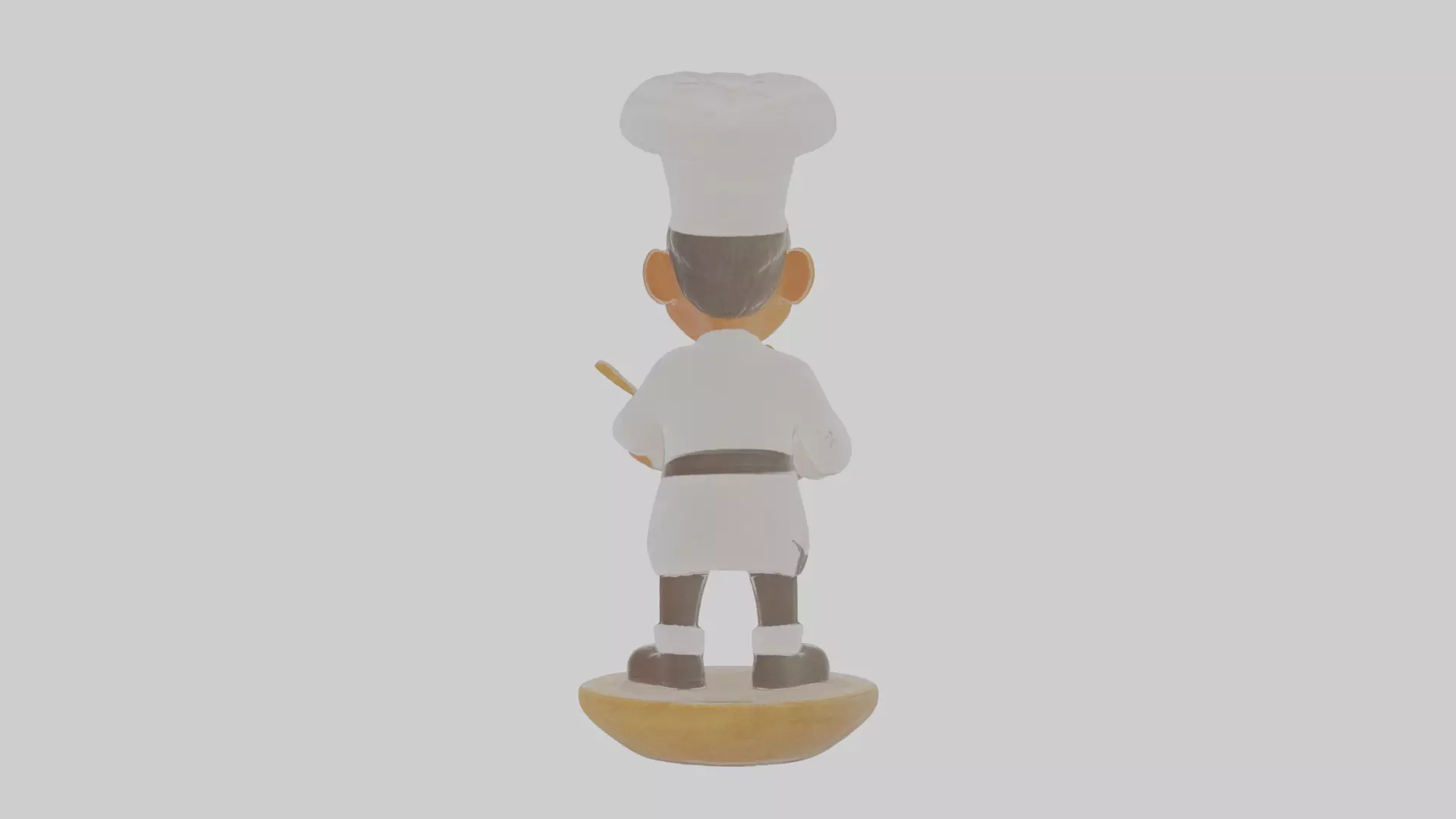 Cartoon Chef Low-poly 3D model_0