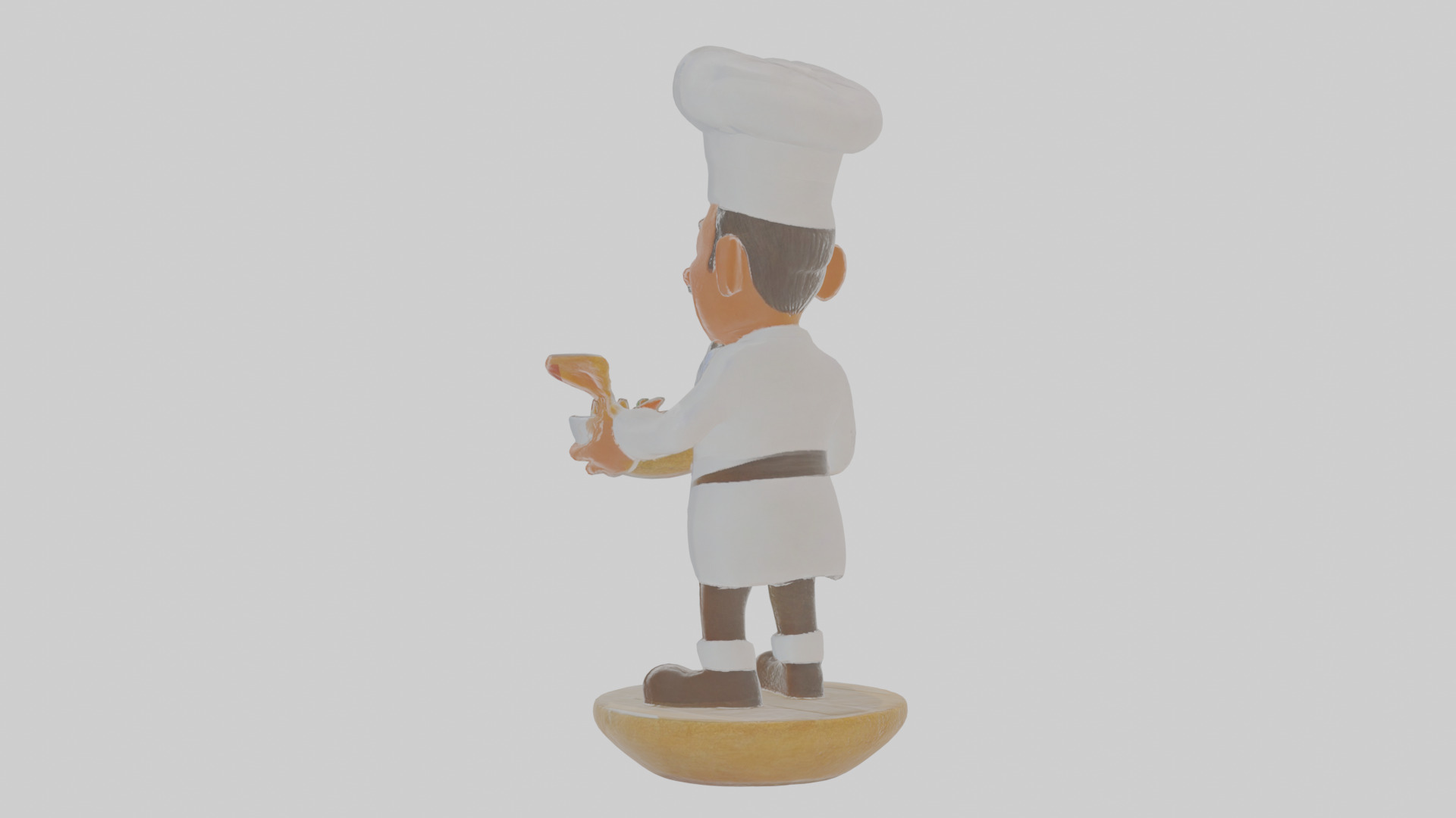 Cartoon Chef Low-poly 3D model_2