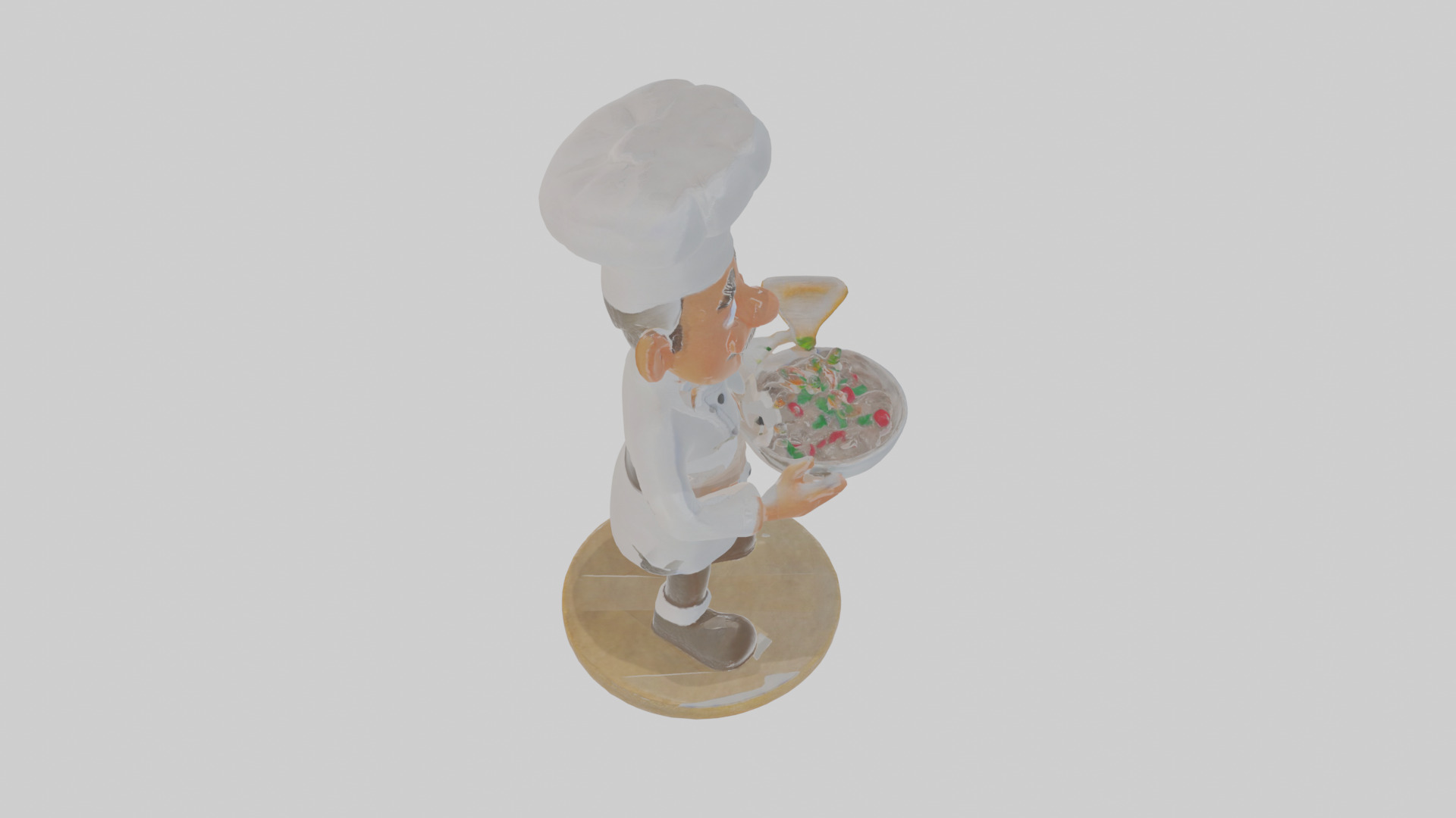 Cartoon Chef Low-poly 3D model_27