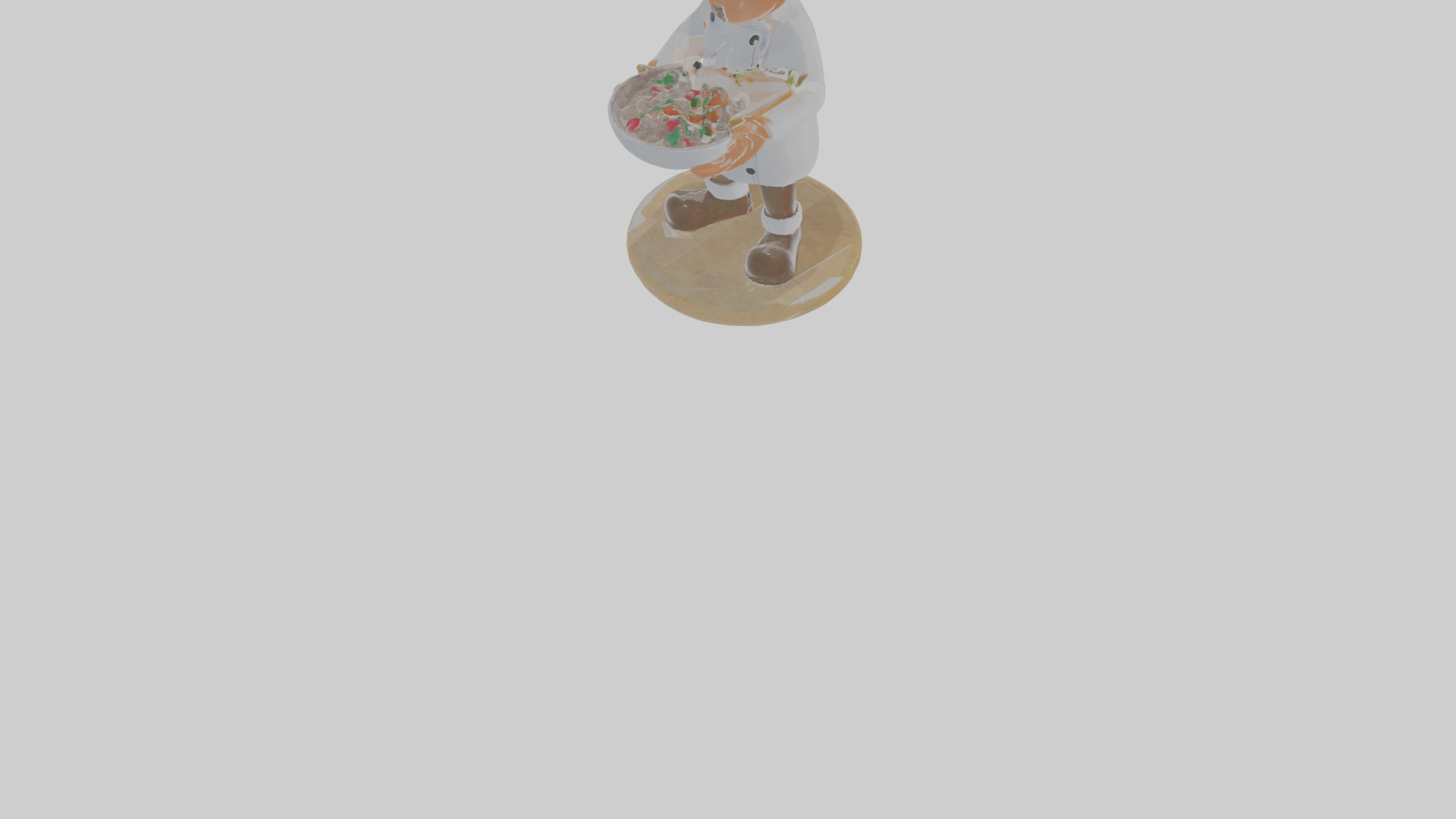 Cartoon Chef Low-poly 3D model_8