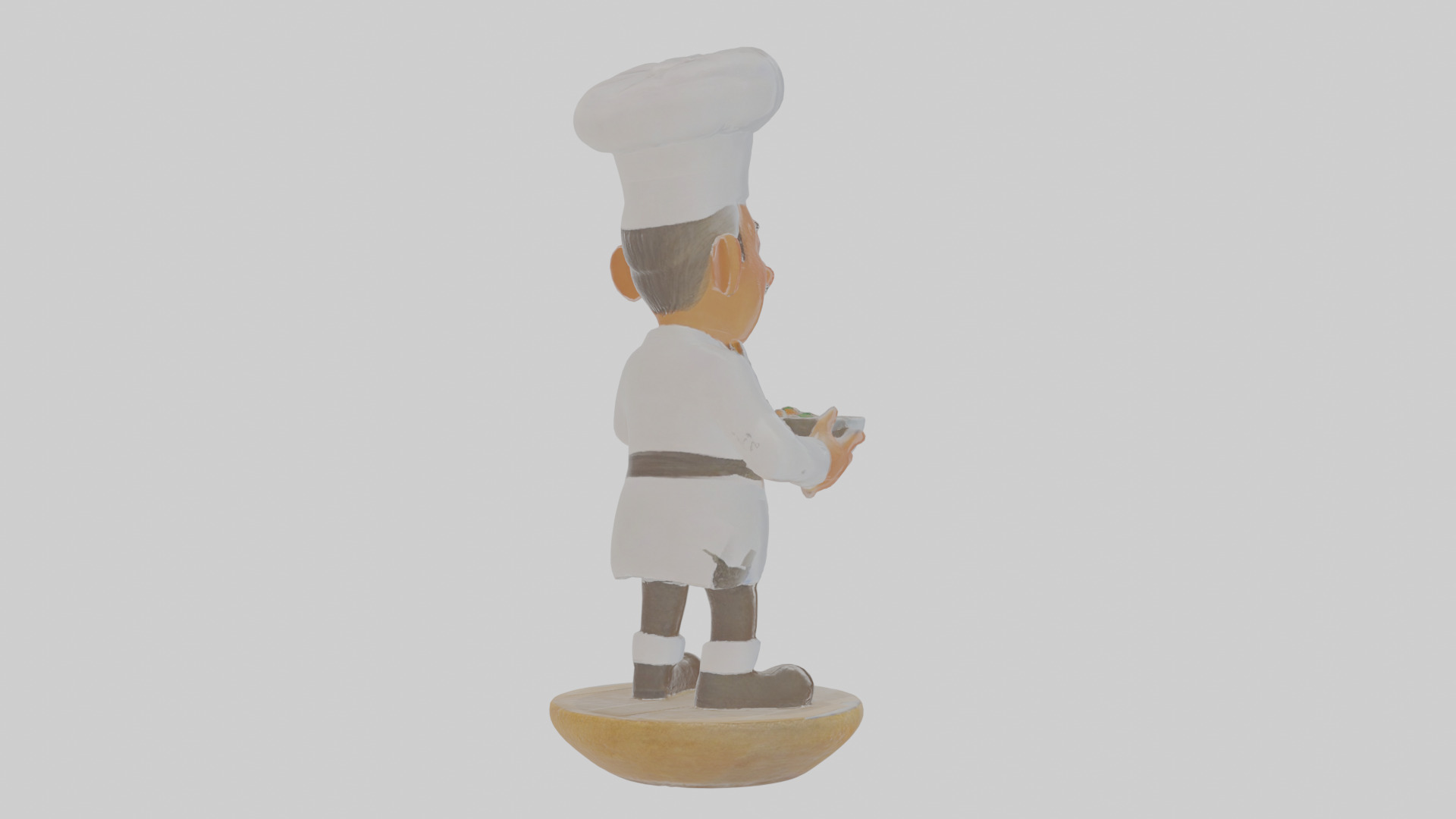 Cartoon Chef Low-poly 3D model_3