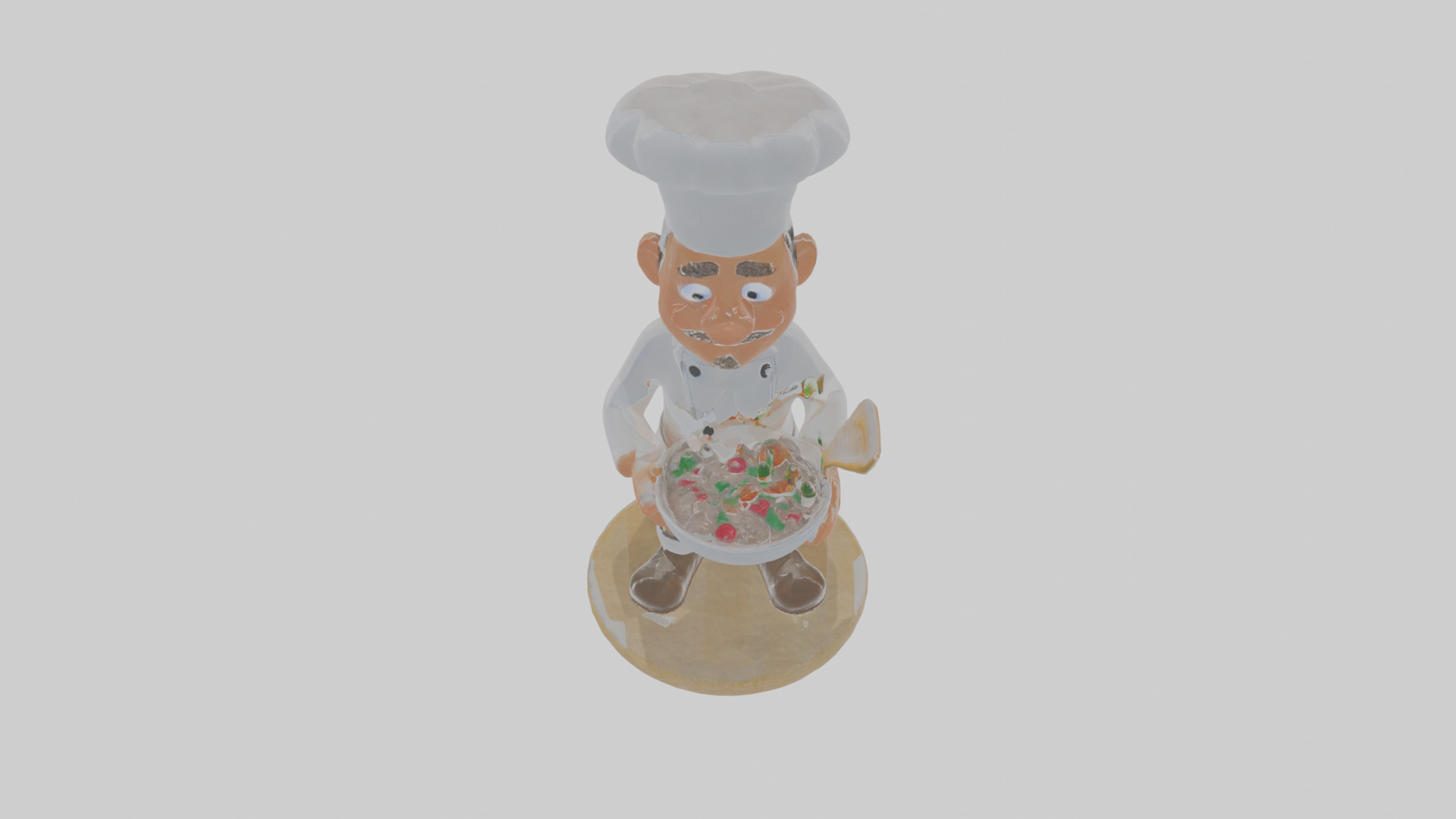 Cartoon Chef Low-poly 3D model_24