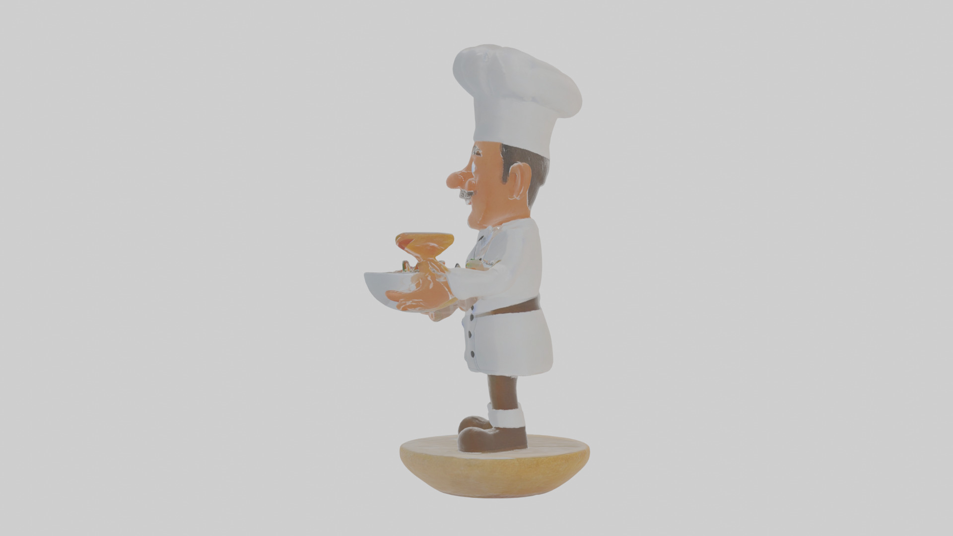 Cartoon Chef Low-poly 3D model_17
