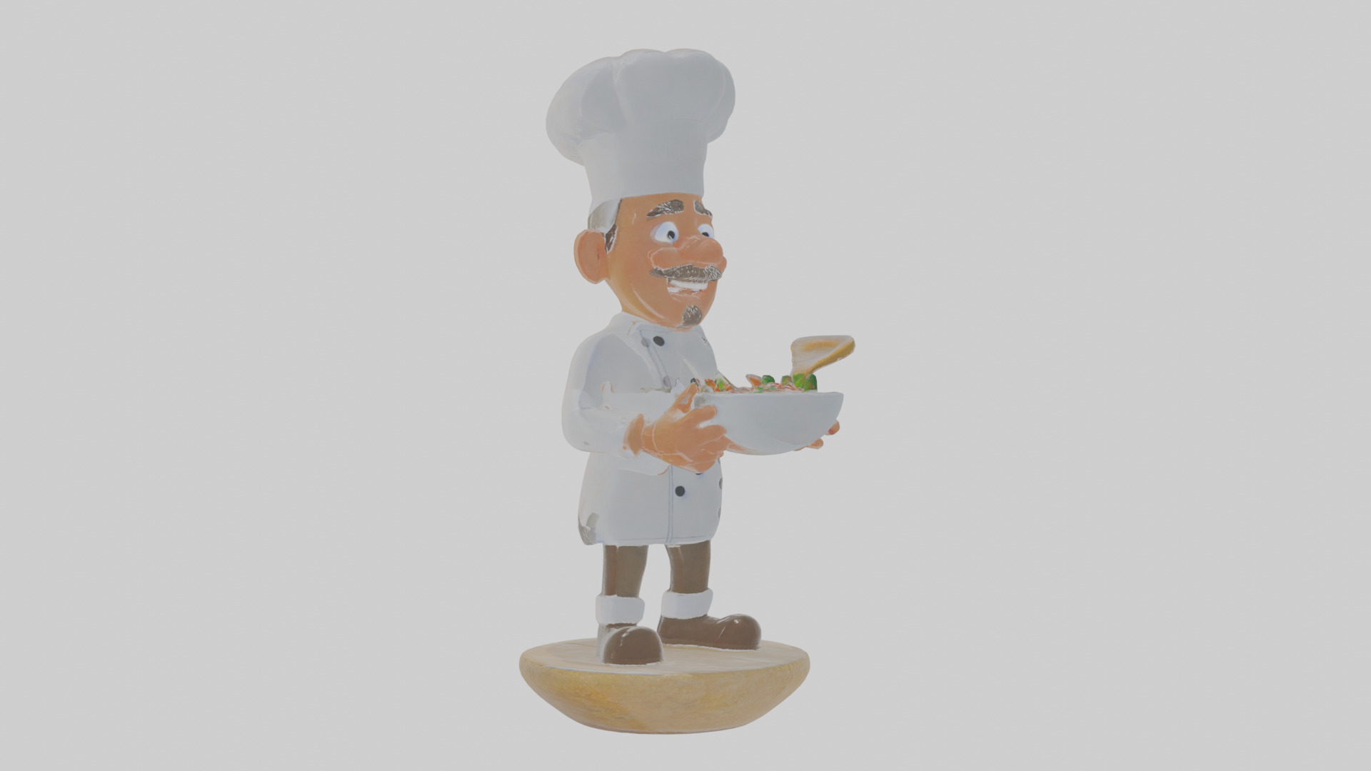 Cartoon Chef Low-poly 3D model_10