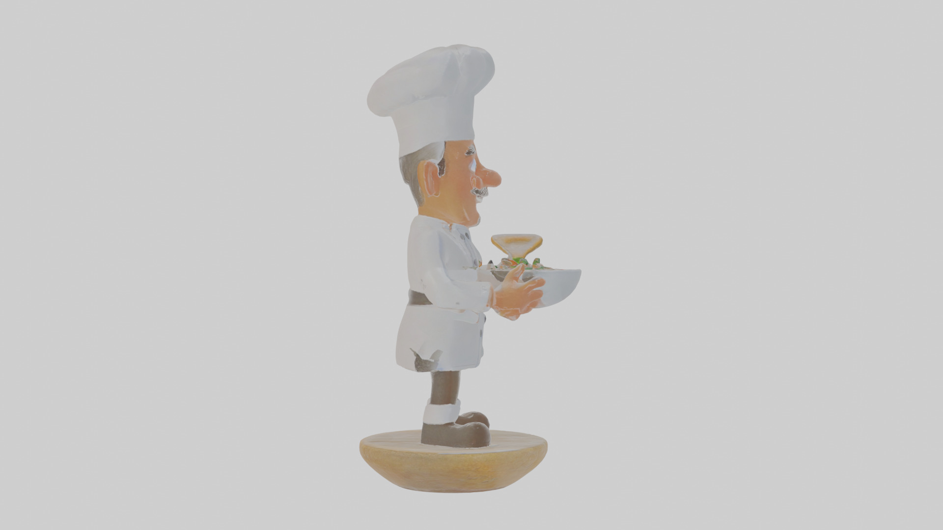 Cartoon Chef Low-poly 3D model_20