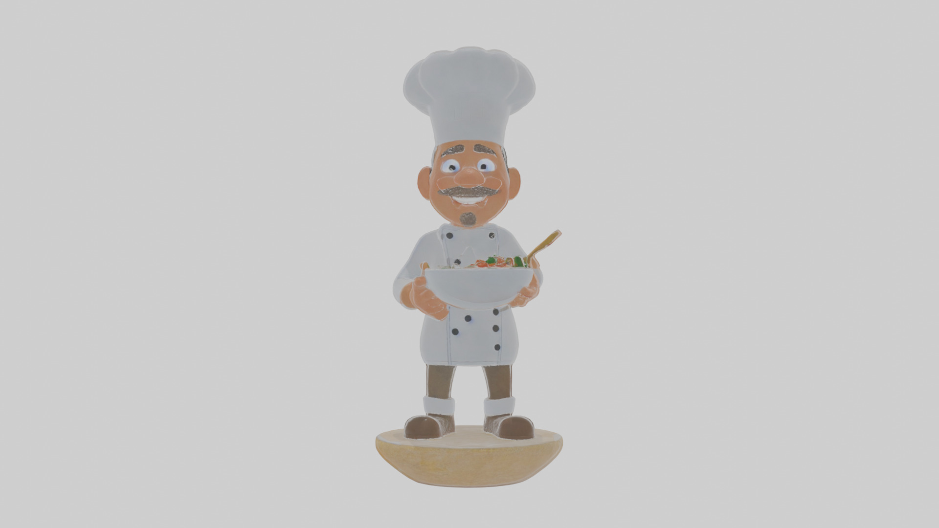 Cartoon Chef Low-poly 3D model_13