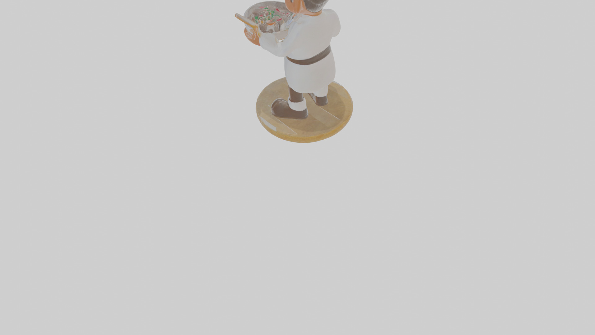 Cartoon Chef Low-poly 3D model_6