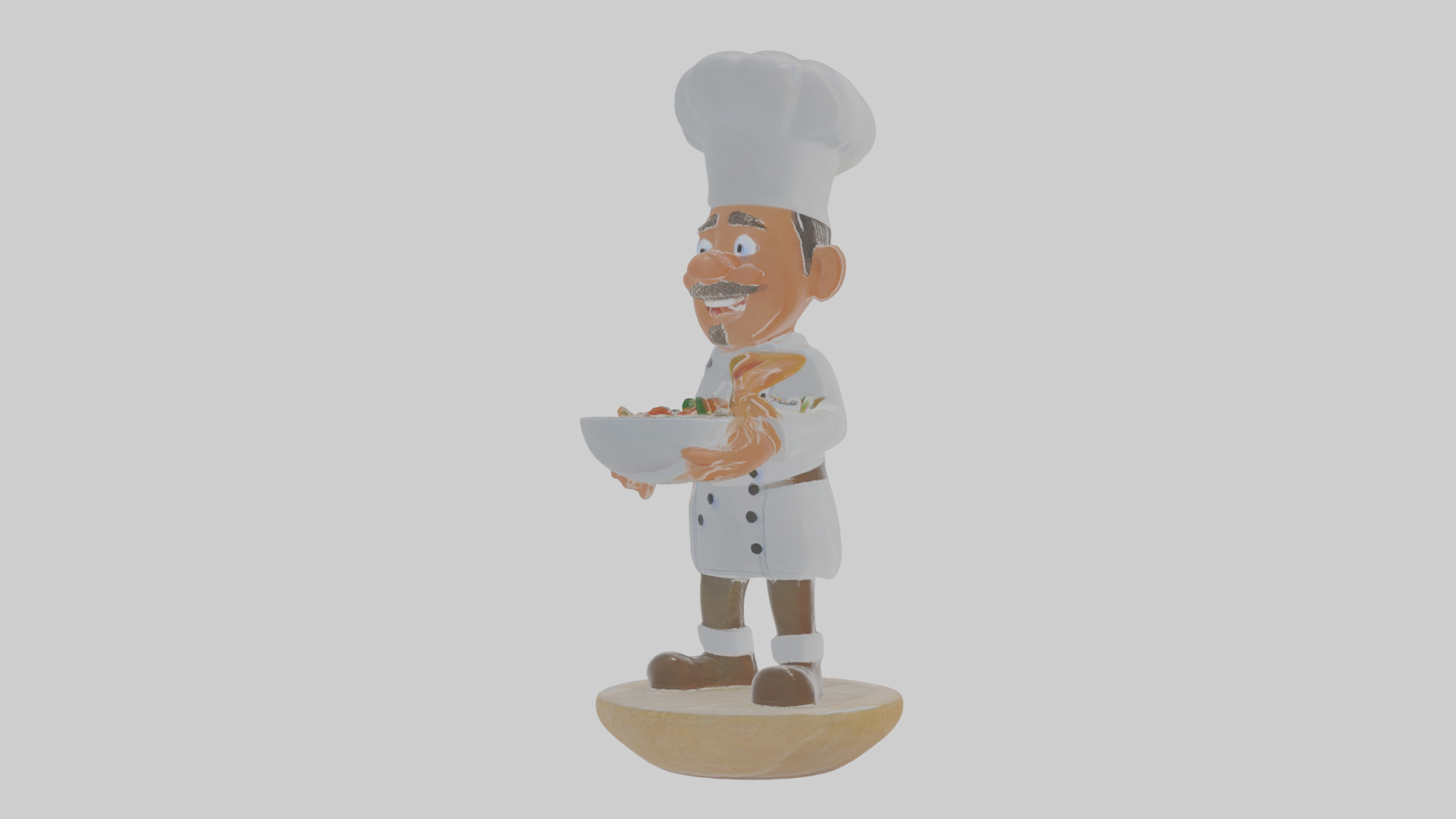 Cartoon Chef Low-poly 3D model_11