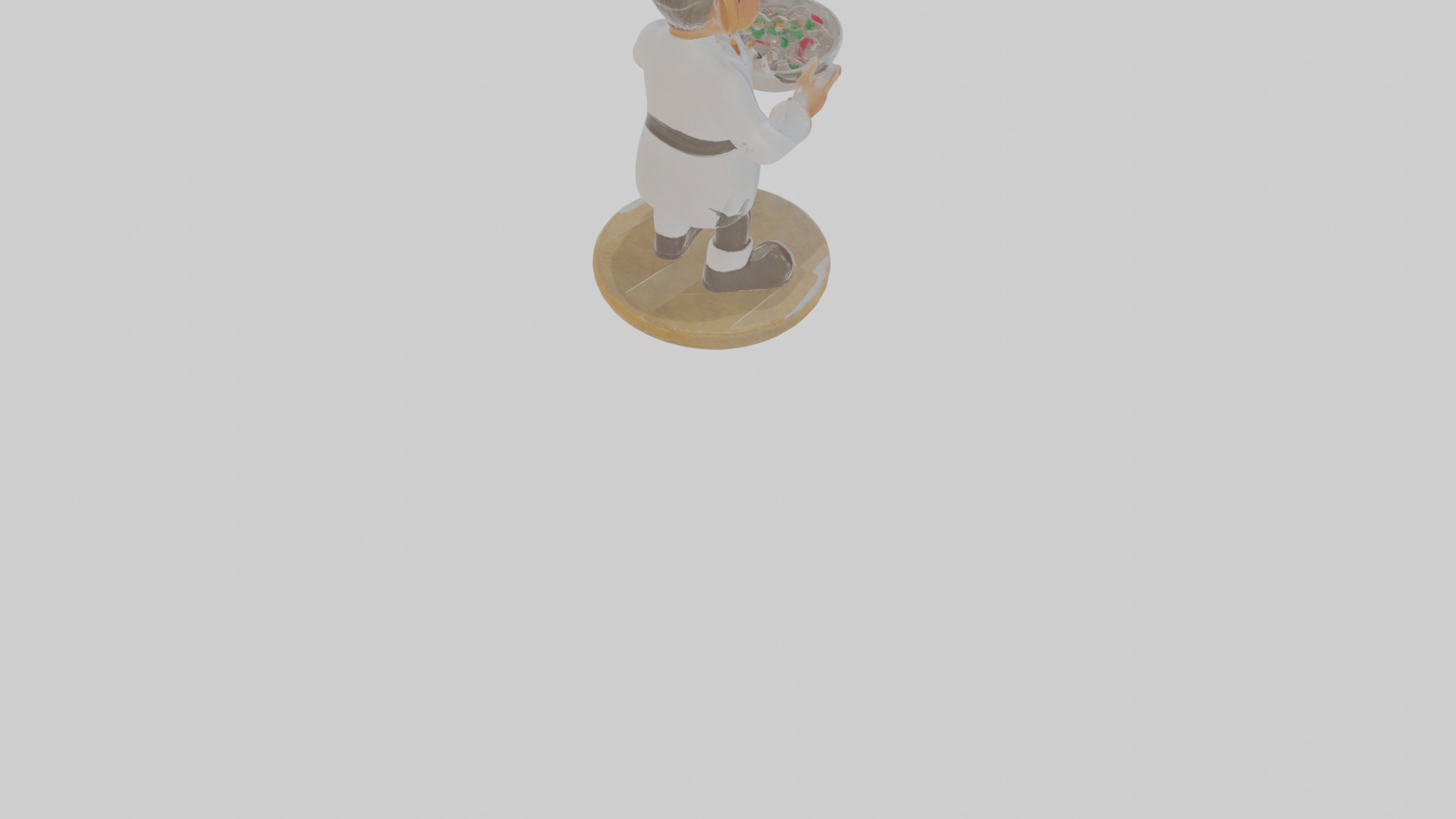 Cartoon Chef Low-poly 3D model_7