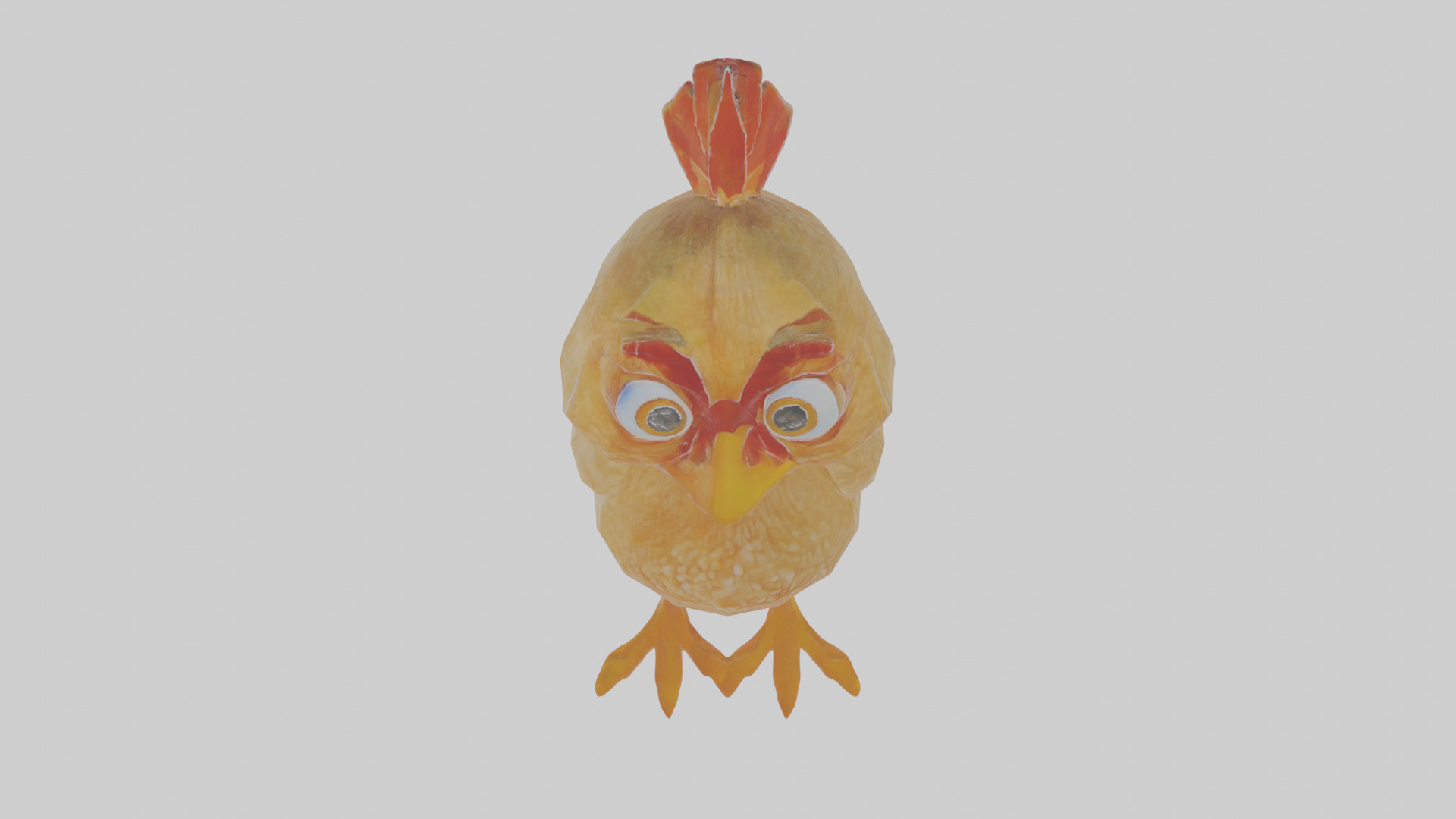 Cartoon Chicken Low-poly 3D model_25