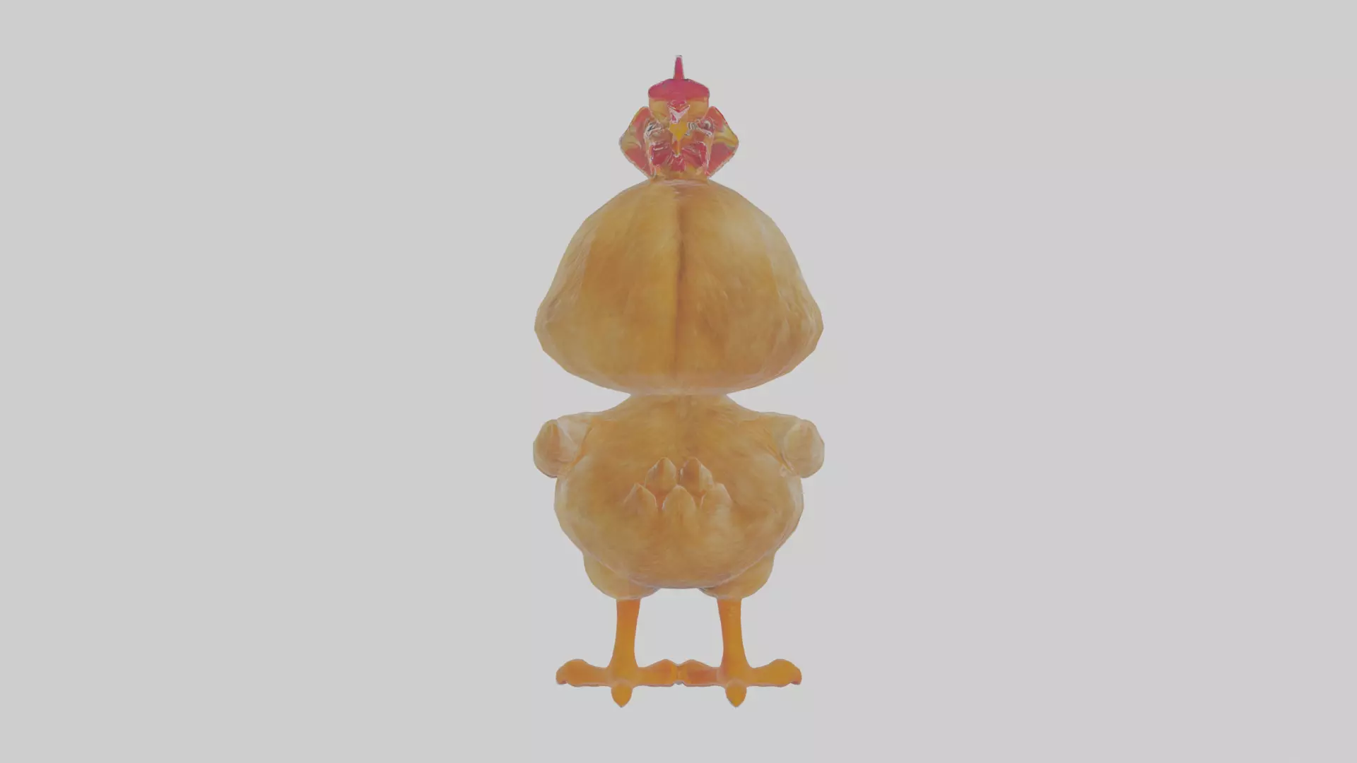 Cartoon Chicken Low-poly 3D model_0