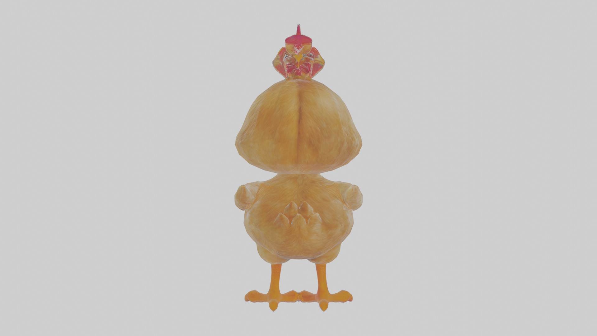 Cartoon Chicken Low-poly 3D model_1