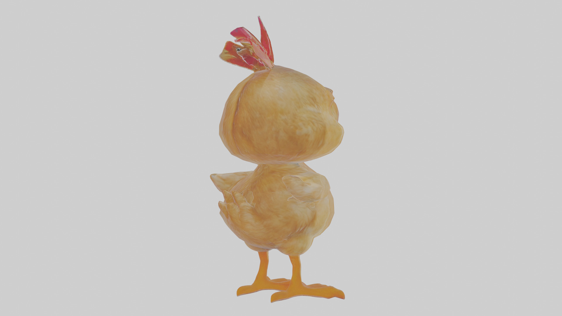 Cartoon Chicken Low-poly 3D model_4