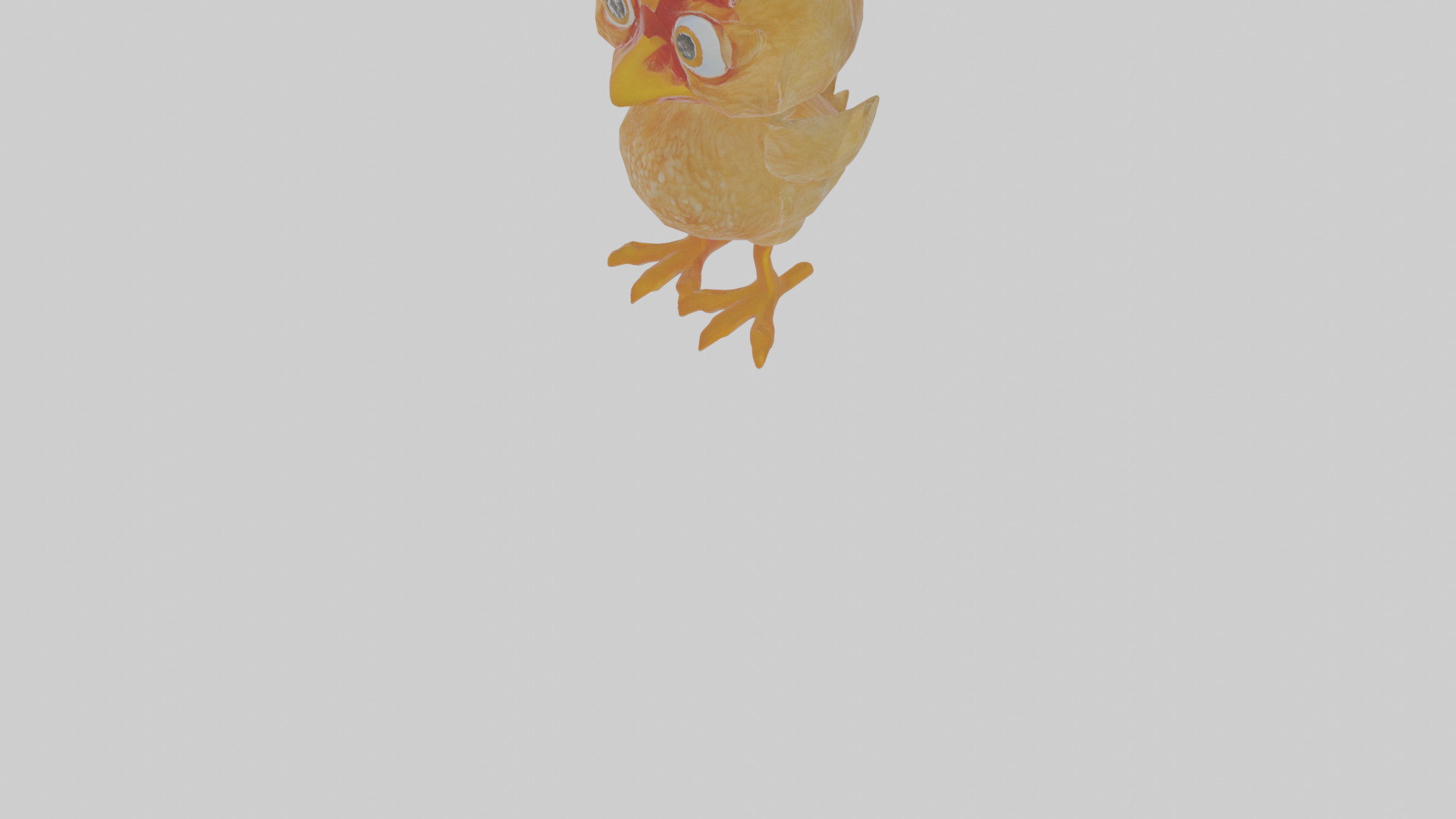 Cartoon Chicken Low-poly 3D model_9