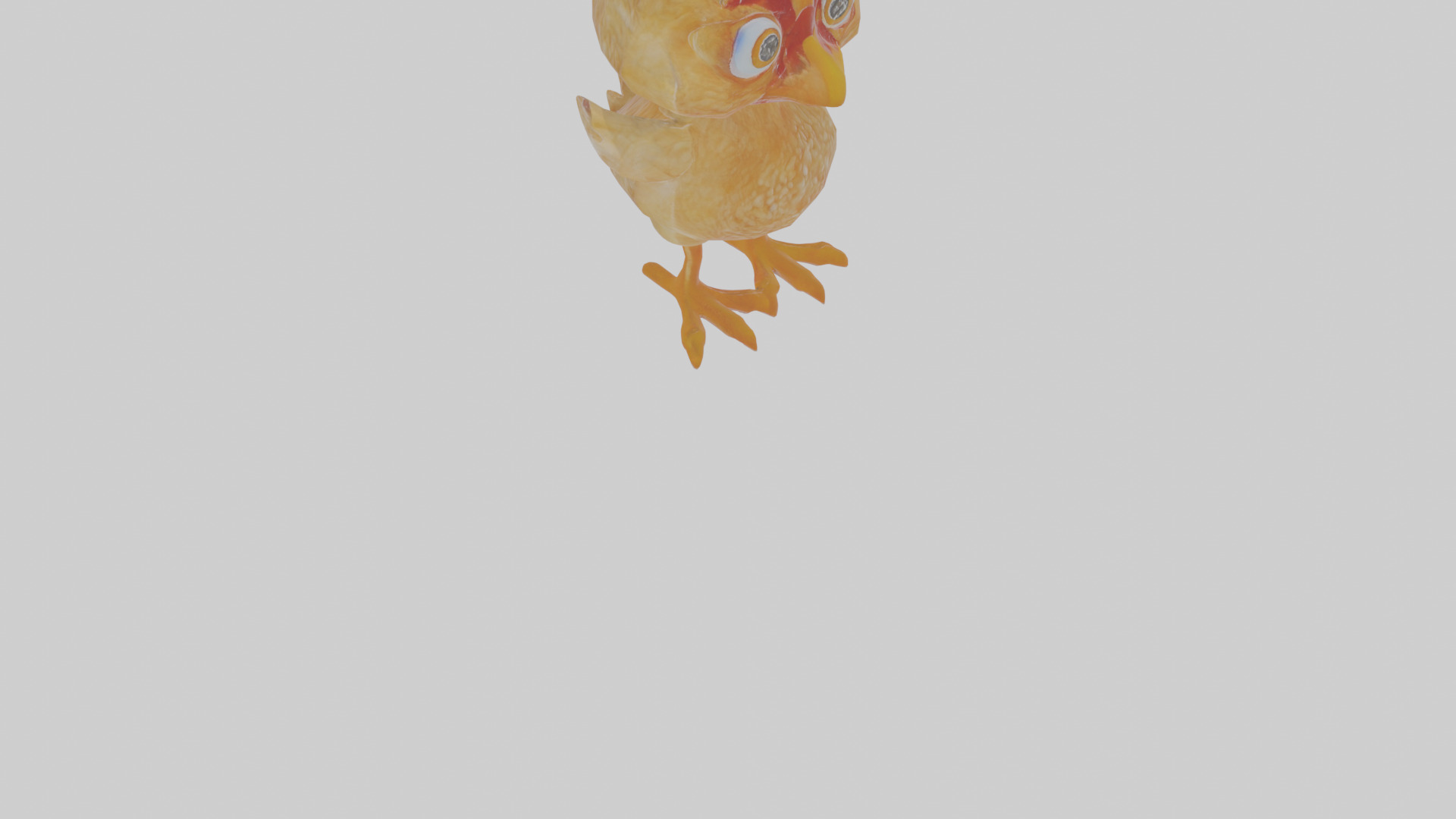 Cartoon Chicken Low-poly 3D model_10