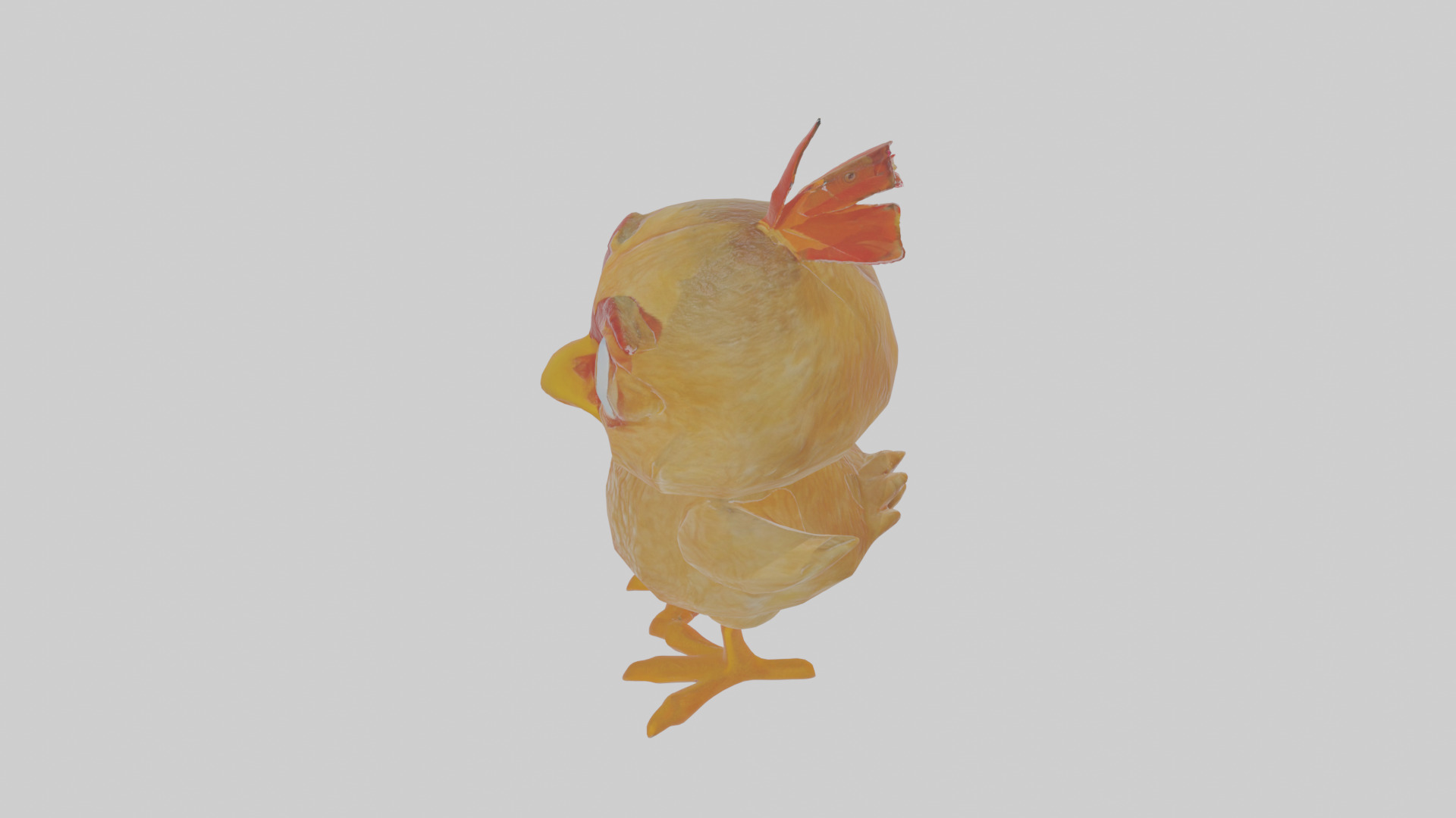 Cartoon Chicken Low-poly 3D model_27