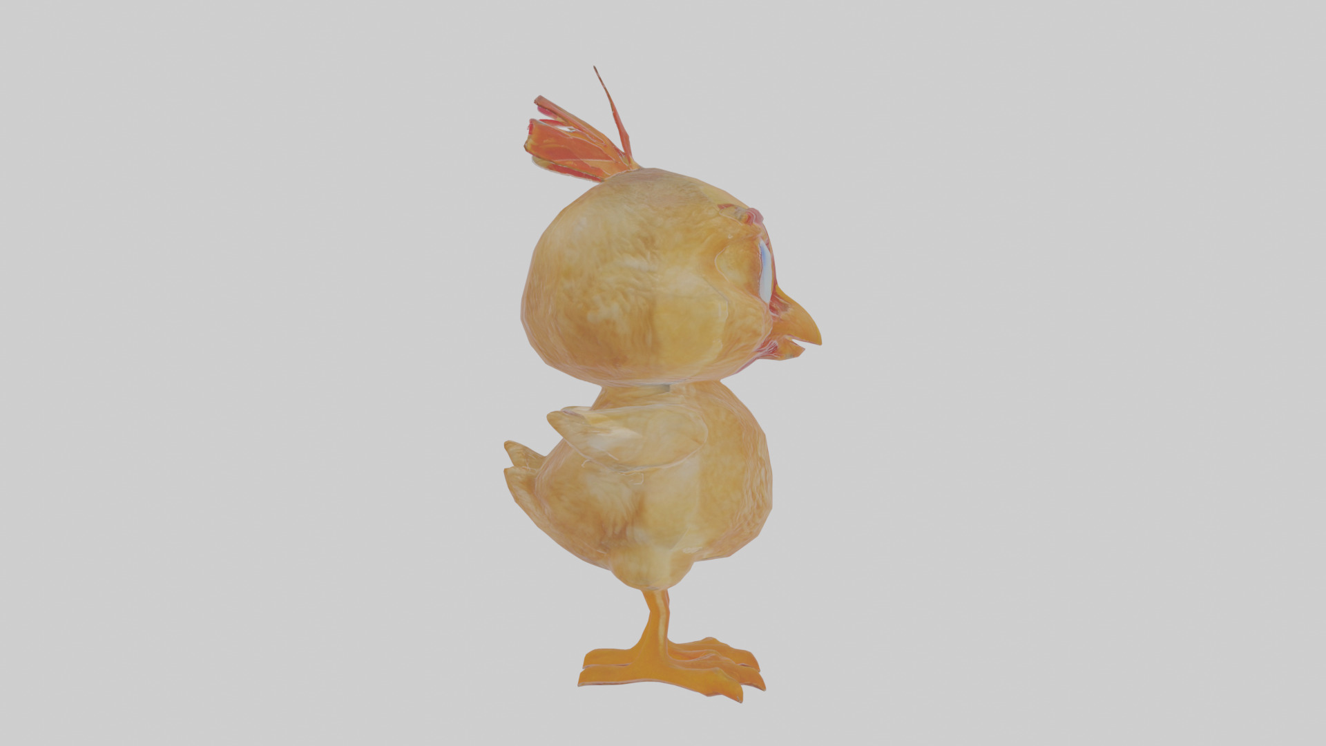 Cartoon Chicken Low-poly 3D model_21