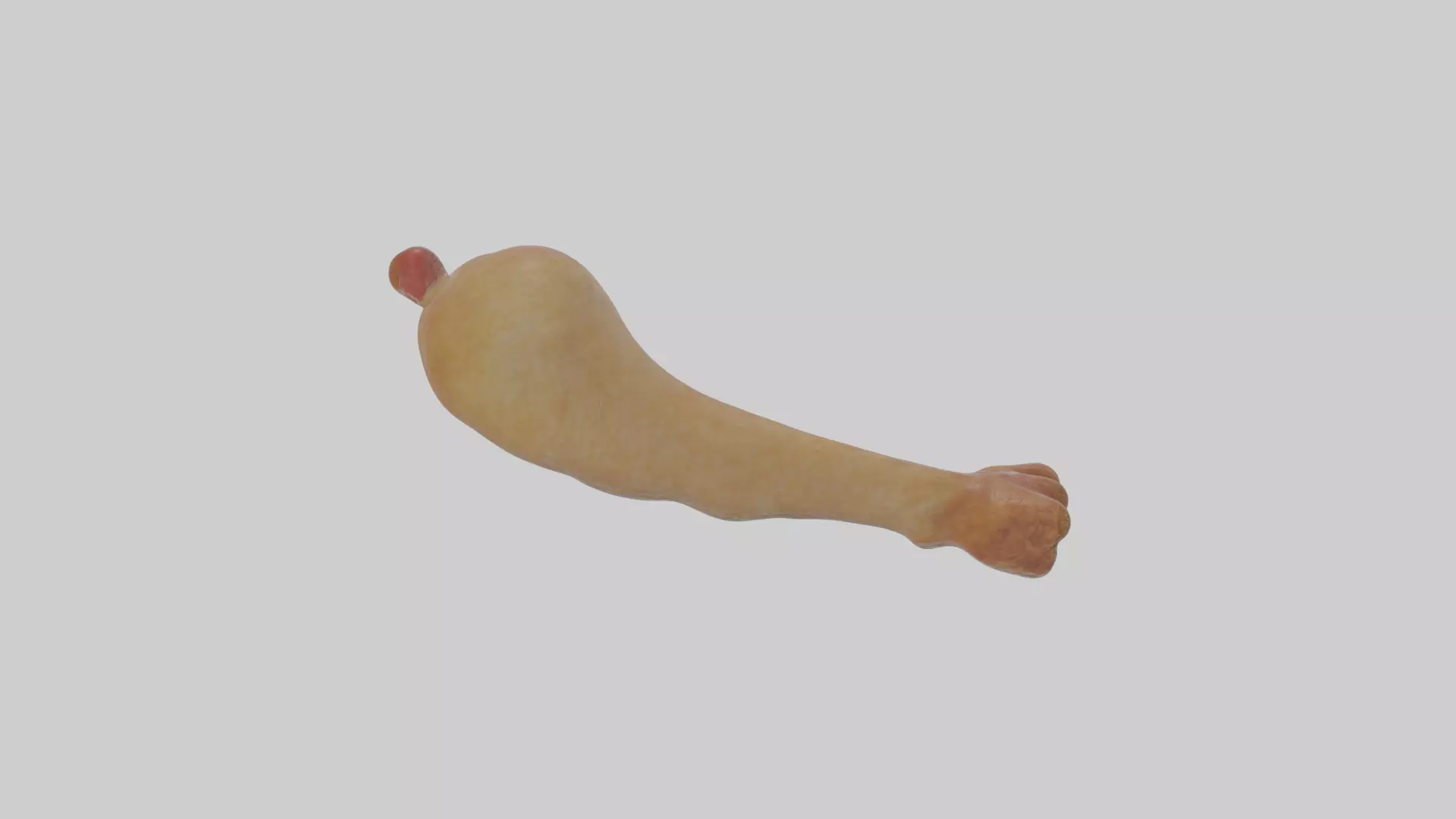 Cartoon Chicken Leg Low-poly 3D model_0