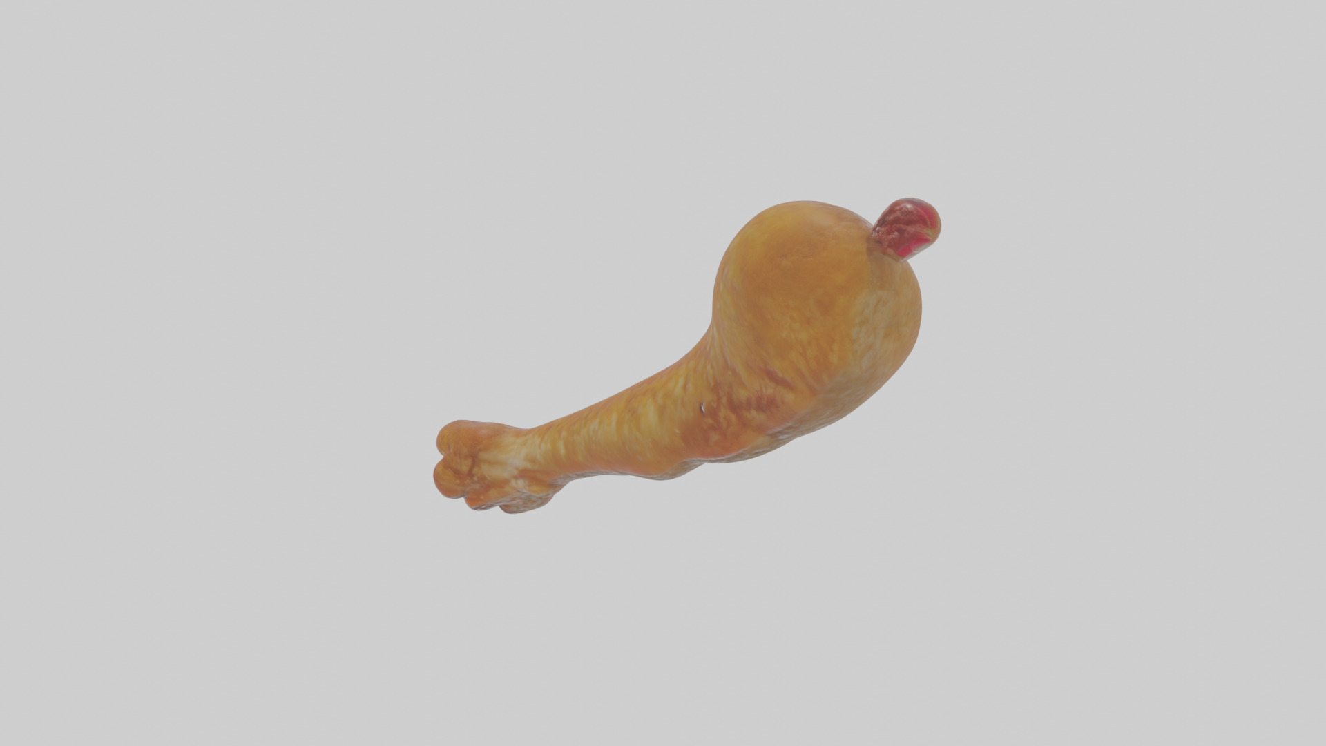 Cartoon Chicken Leg Low-poly 3D model_12