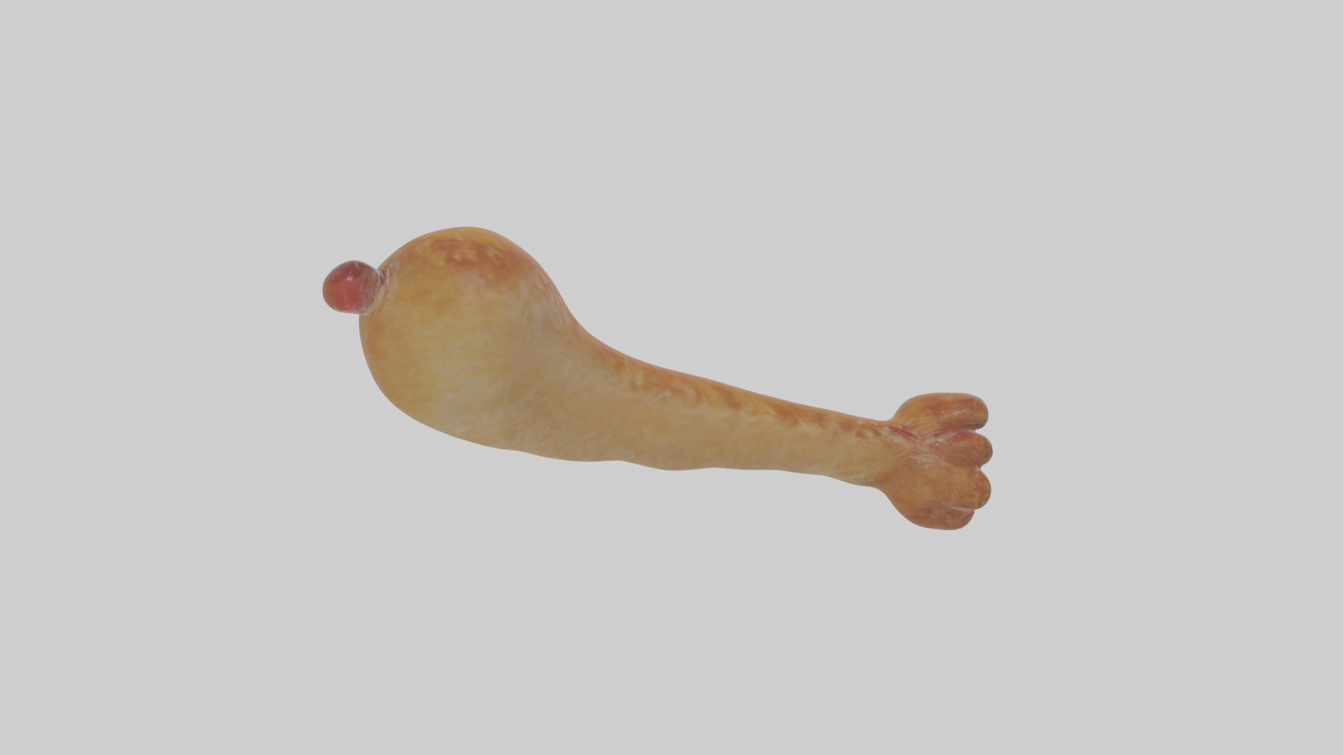 Cartoon Chicken Leg Low-poly 3D model_23