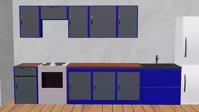 Kitchen furniture asset pack