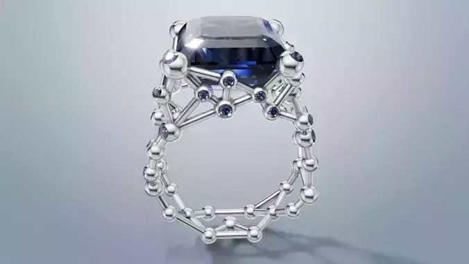 Engagement Ring 3D print model C 99