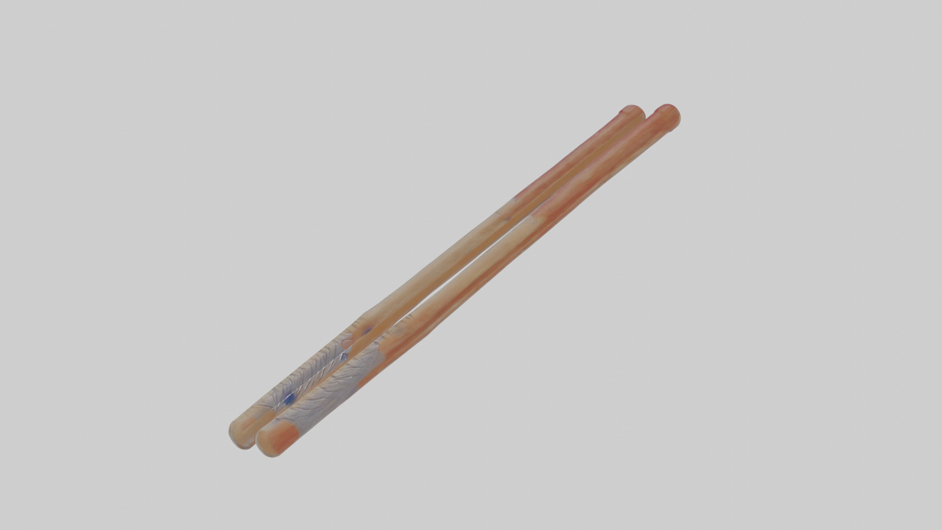 Cartoon Chopsticks Low-poly 3D model_1