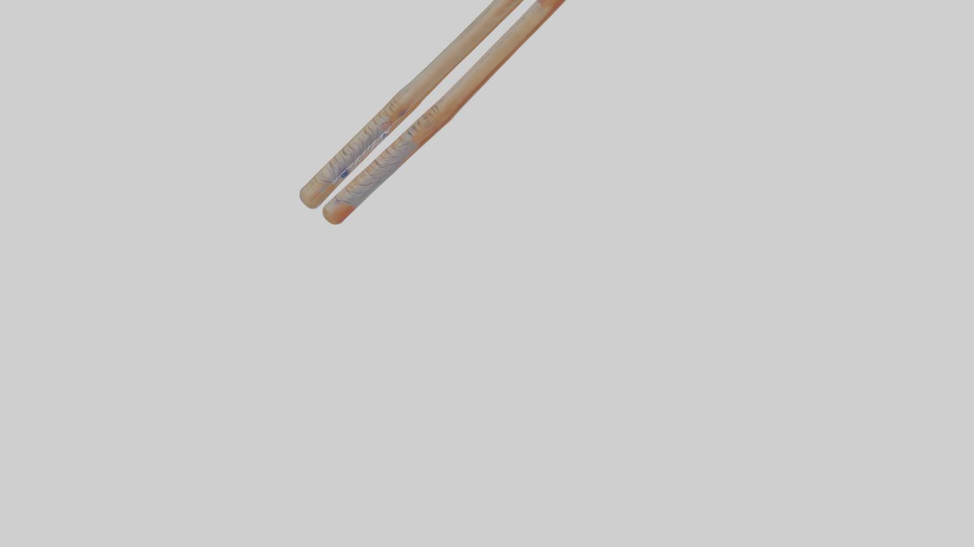 Cartoon Chopsticks Low-poly 3D model_3