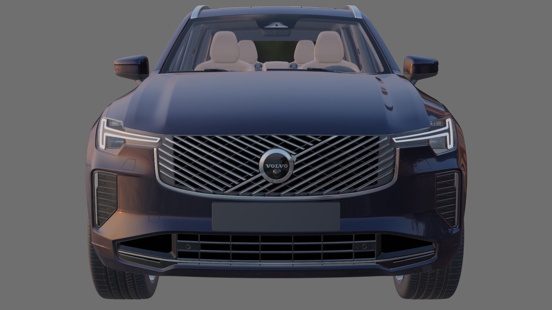 Volvo XC90 2025 with interior 3D model_21
