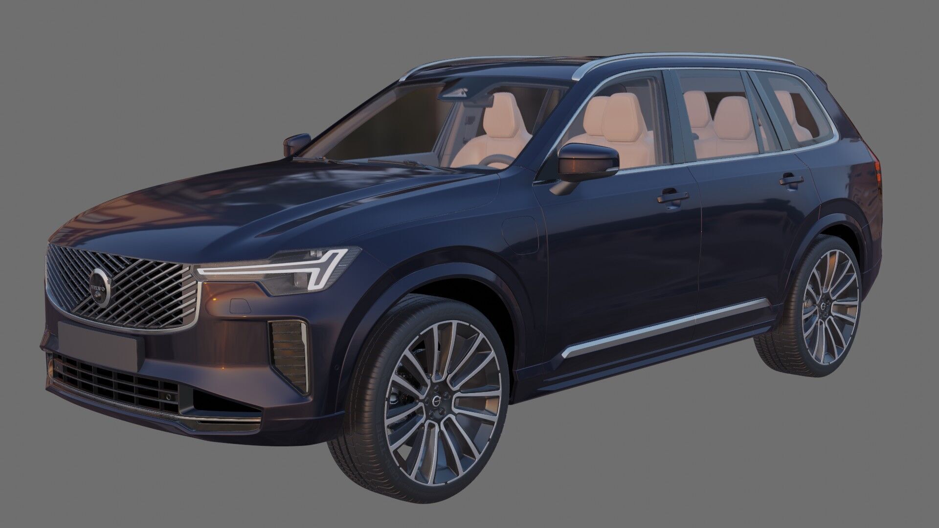 Volvo XC90 2025 with interior 3D model_19