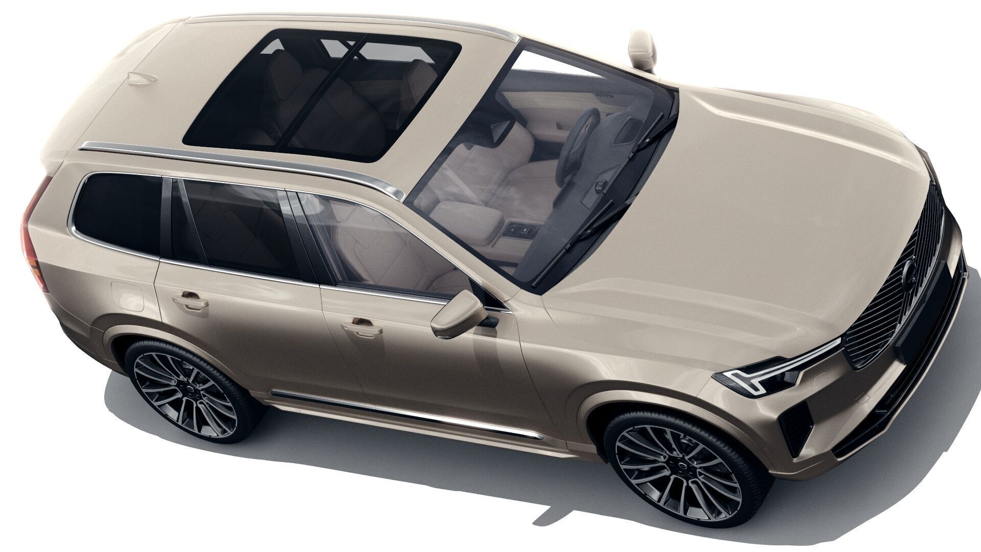 Volvo XC90 2025 with interior 3D model_8