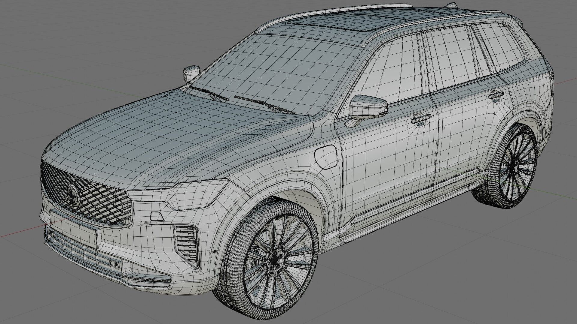 Volvo XC90 2025 with interior 3D model_30