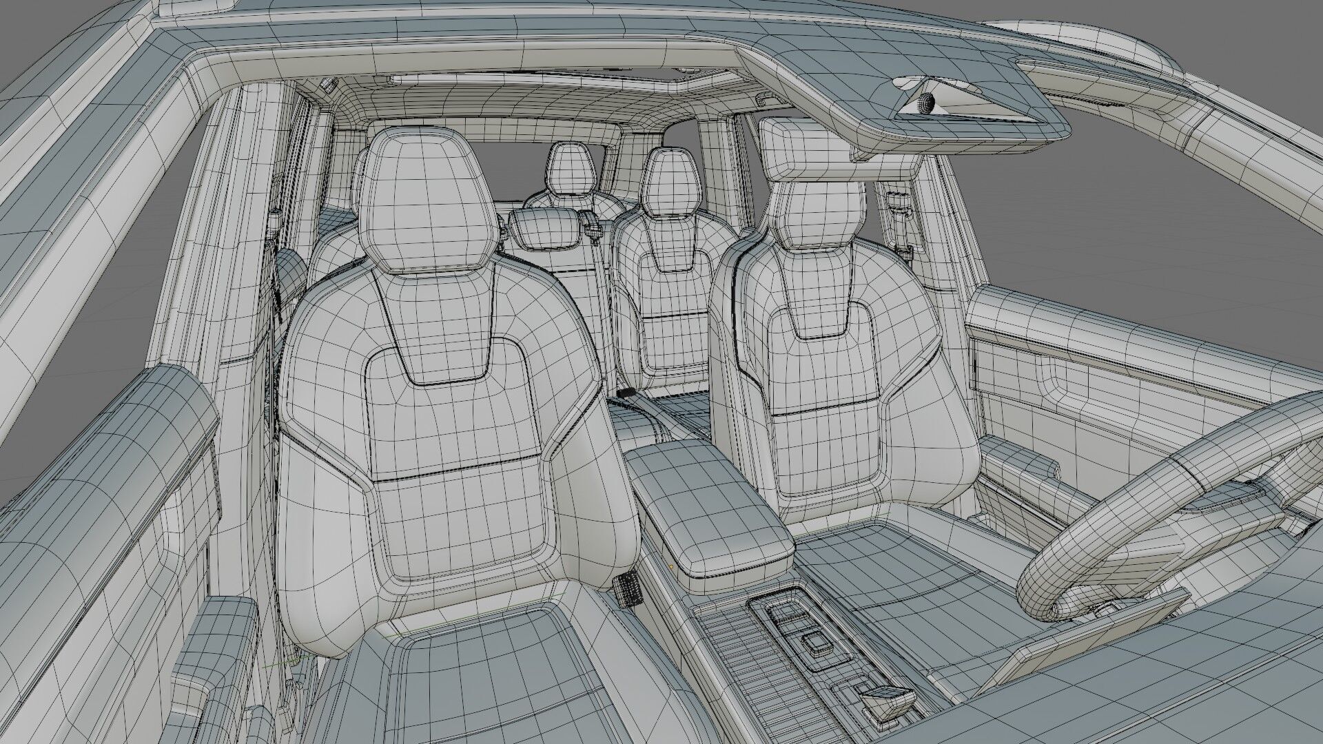 Volvo XC90 2025 with interior 3D model_35