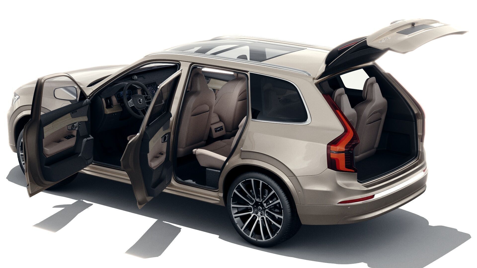 Volvo XC90 2025 with interior 3D model_12