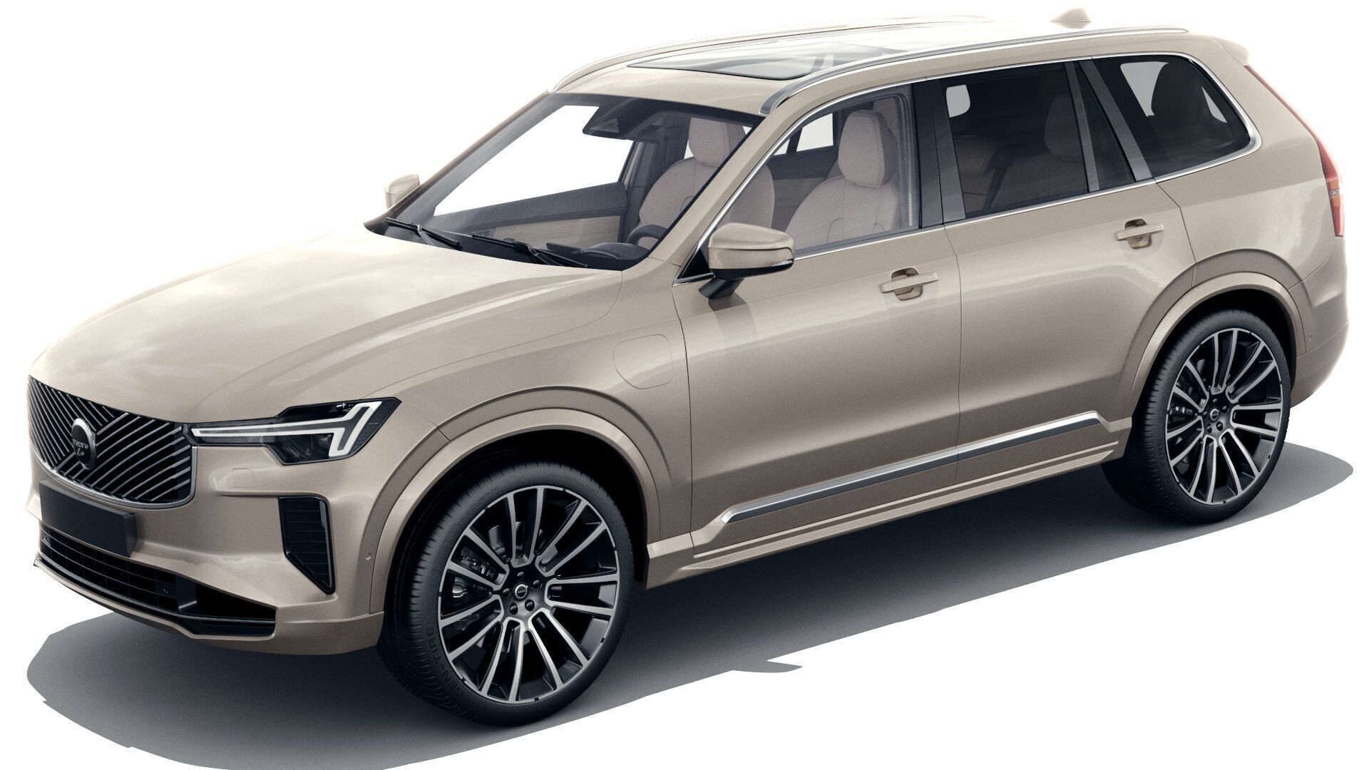 Volvo XC90 2025 with interior 3D model_1