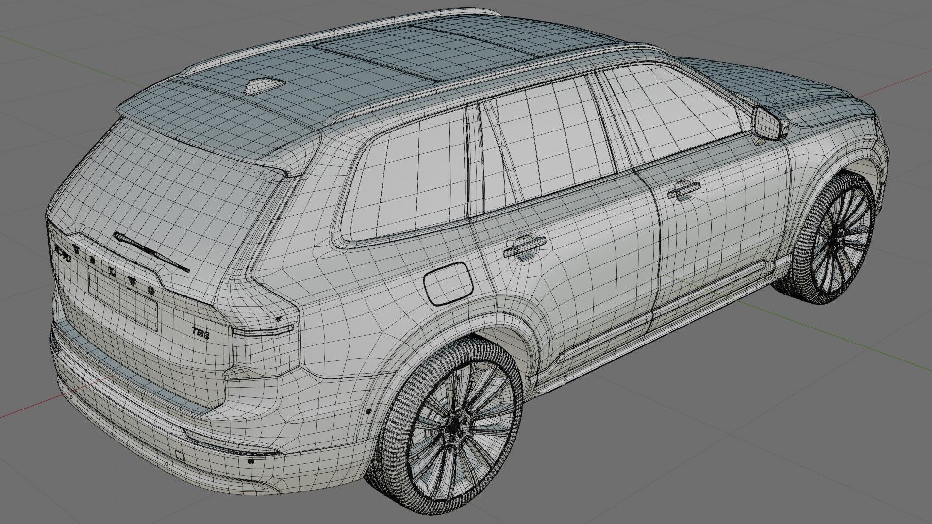 Volvo XC90 2025 with interior 3D model_31