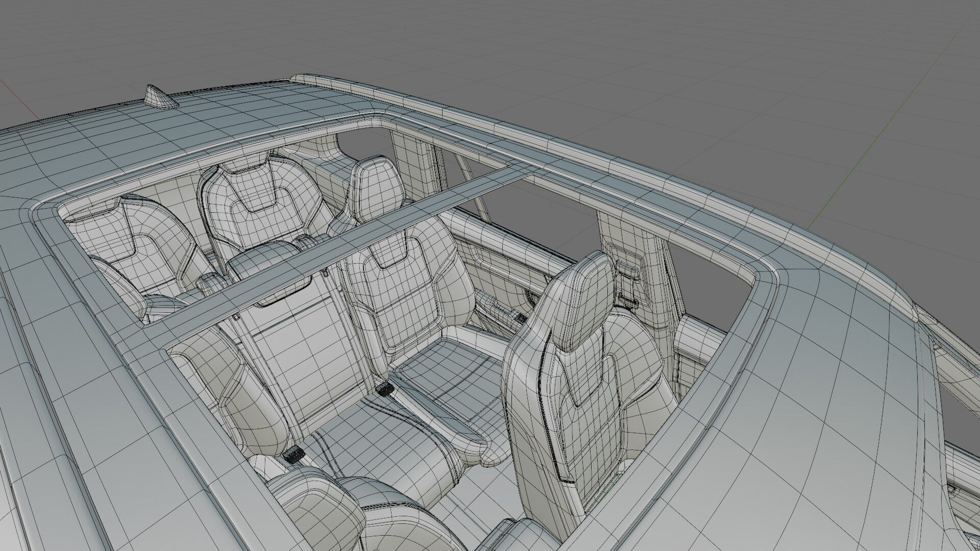 Volvo XC90 2025 with interior 3D model_36