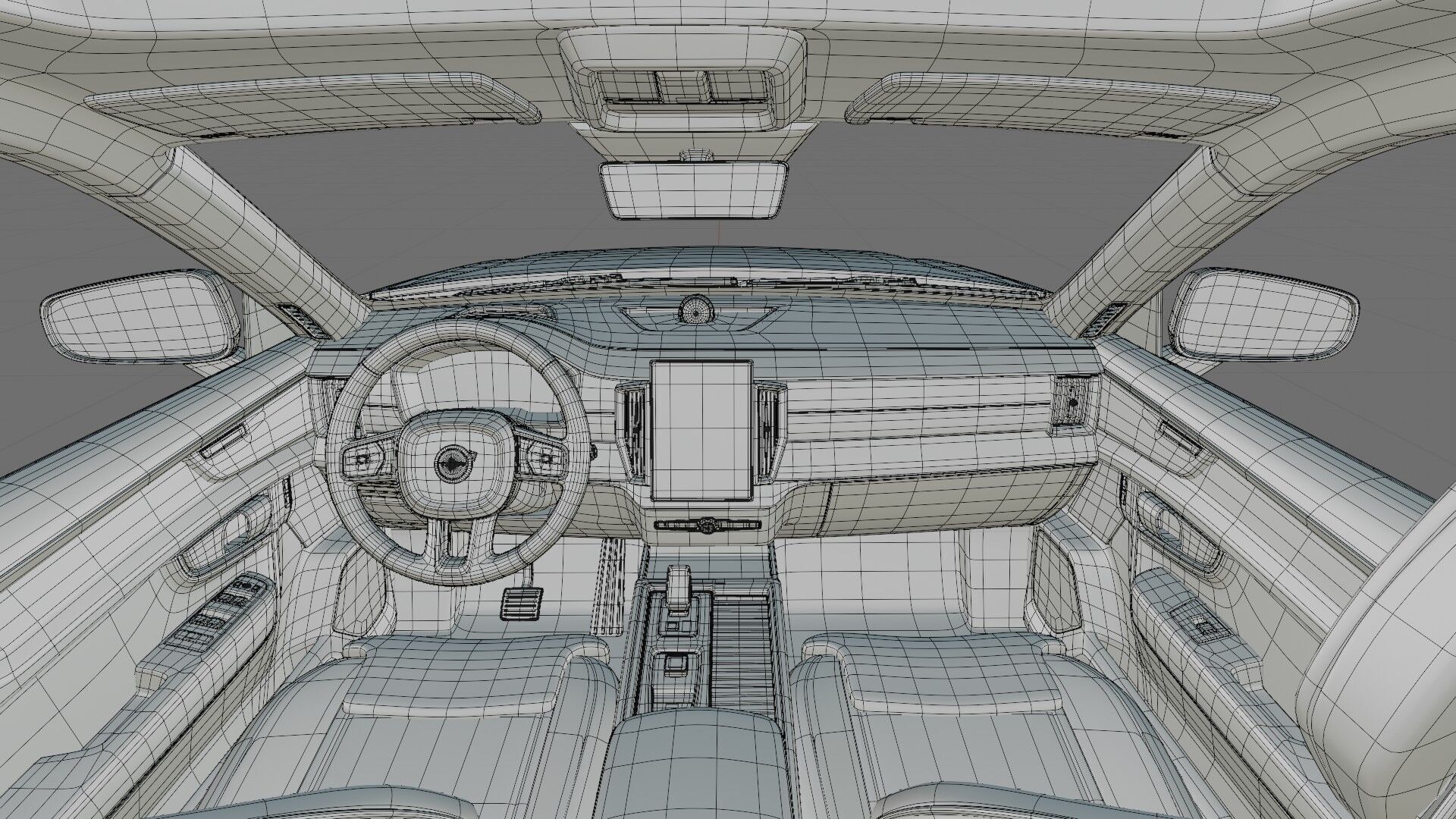 Volvo XC90 2025 with interior 3D model_34