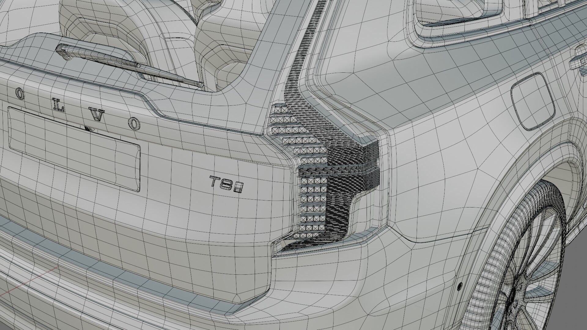 Volvo XC90 2025 with interior 3D model_33