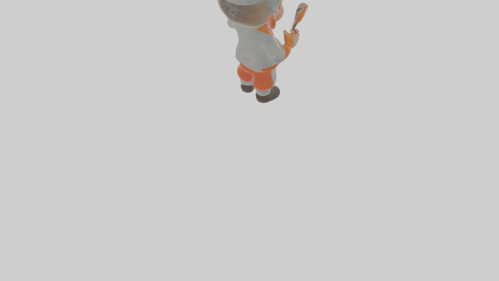 Cartoon Clementine the Chef Model Low-poly 3D model_5