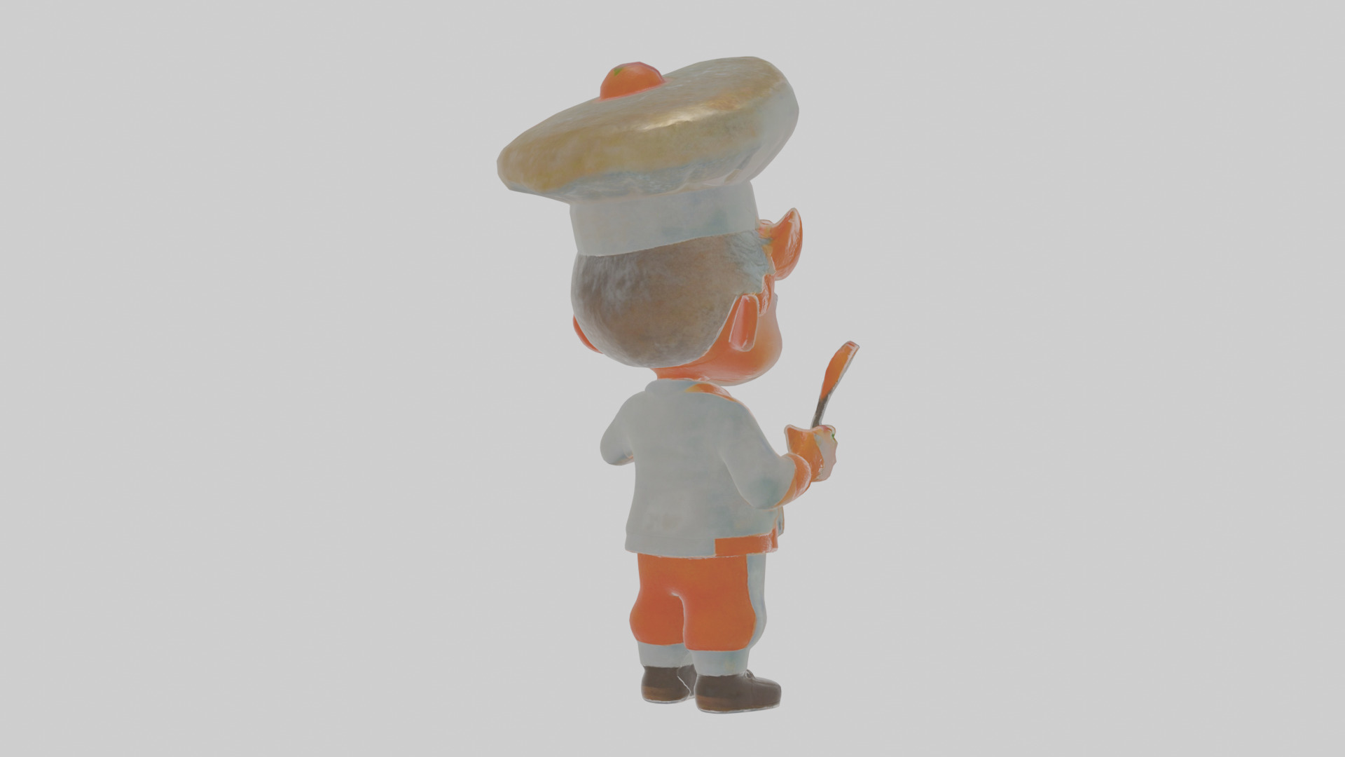 Cartoon Clementine the Chef Model Low-poly 3D model_2