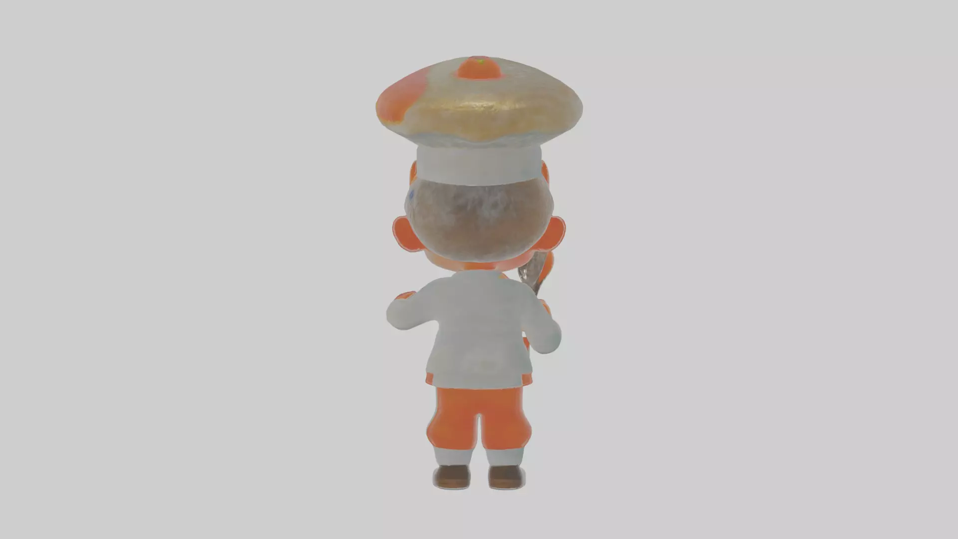 Cartoon Clementine the Chef Model Low-poly 3D model_0